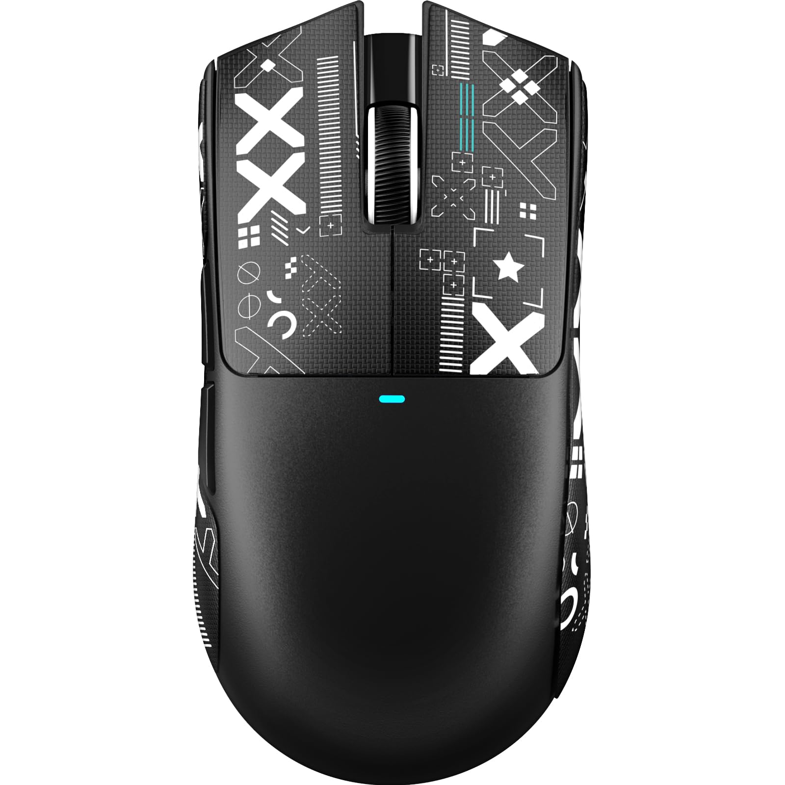 ATTACK SHARK X11 SE Kabellose Gaming-Maus, PixArt PAW3311 Gaming-Sensor, BT/2.4G Wireless/Kabelgebunden, 22000 DPI, 65 Stunden Akku, Büro- und Gaming-Maus für Win/Xbox/PS/Mac (Schwarz + Klebeband)