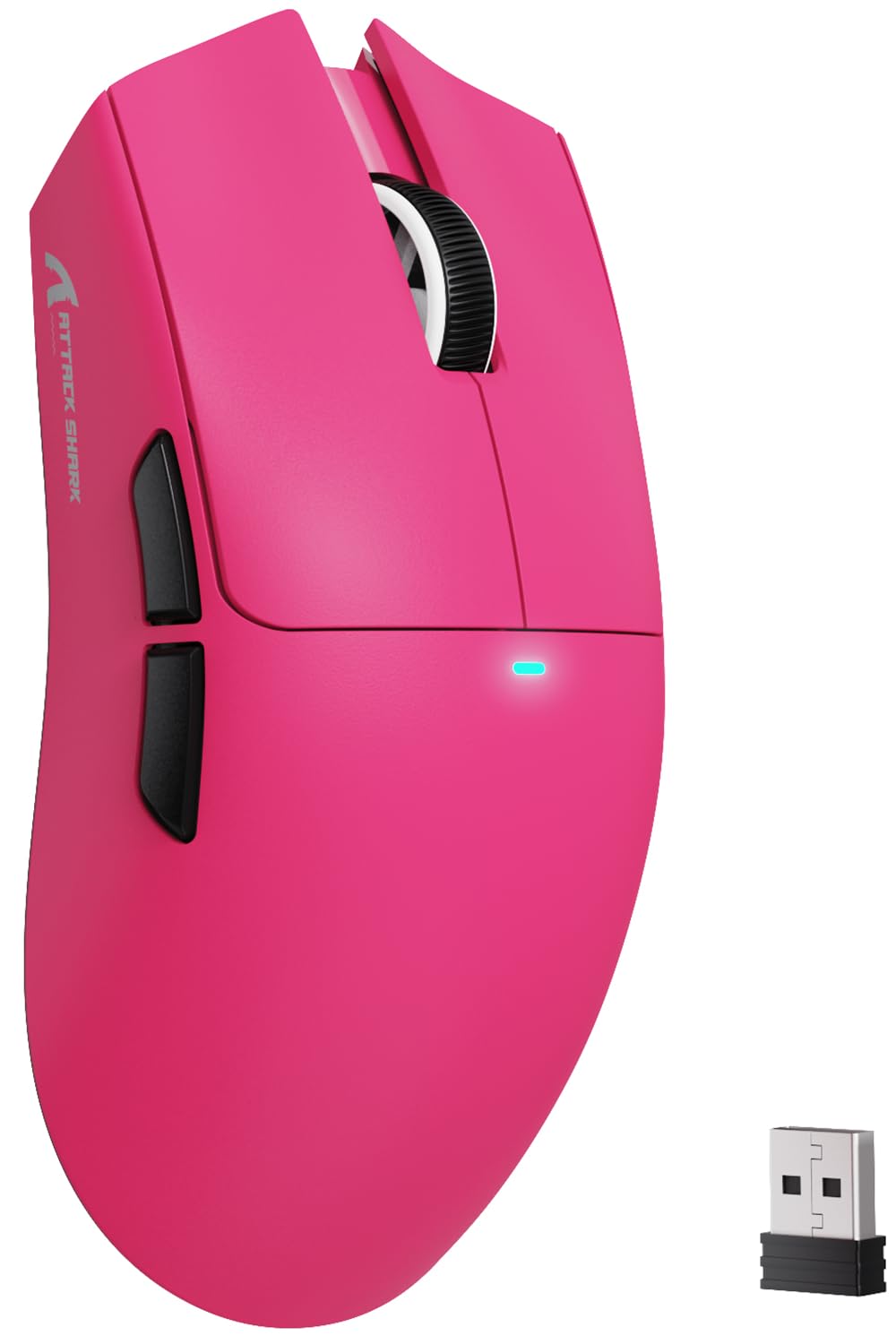 ATTACK SHARK X11SE Kabellose Gaming-Maus, 63g Superleicht, mit PixArt PAW3311-Sensor, 22000 DPI, Tri-Mode BT/2,4 GHz/Kabelgebunden, 1000Hz, 300mAh Battery, Dual-Treiber, für PC/Xbox/PS/Mac, Beerenrot