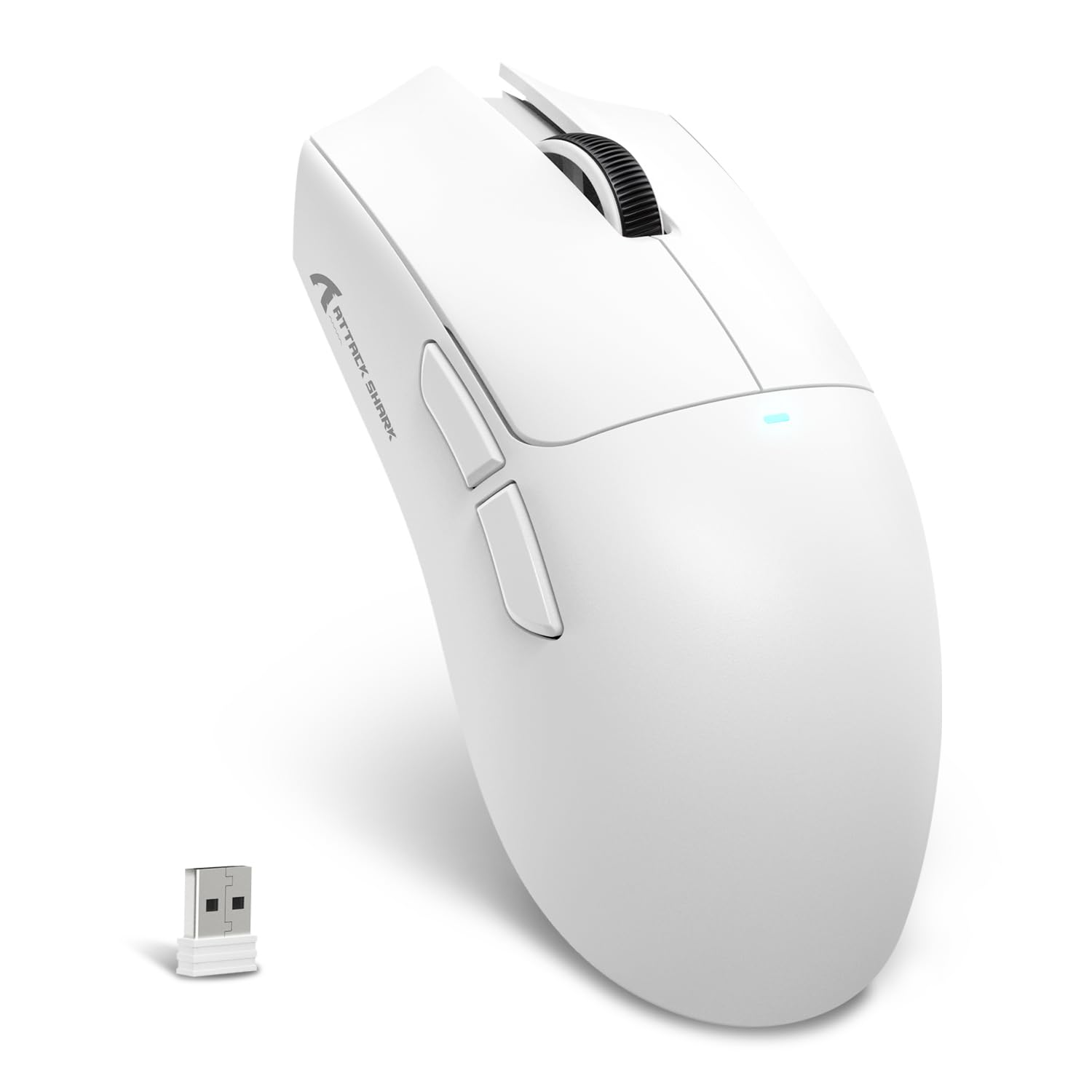 MAMBASNAKE X ATTACK SHARK X11SE Kabellose Gaming-Maus–Bis zu 22000 DPI,PixArt PAW3311 Sensor,BT/2,4 G/kabelgebunden,59g leicht,2000W Klicks,40G Beschleunigung,Lange Akkulaufzeit,für Win/Mac–Weiß