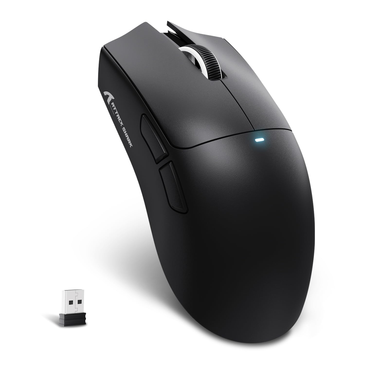 MAMBASNAKE X ATTACK SHARK X11SE Kabellose Gaming-Maus–Bis zu 22000 DPI,PixArt PAW3311 Sensor,BT/2,4 G/kabelgebunden,59g leicht,2000W Klicks,40G Beschleunigung,Lange Akkulaufzeit,für Win/Mac–Schwarz