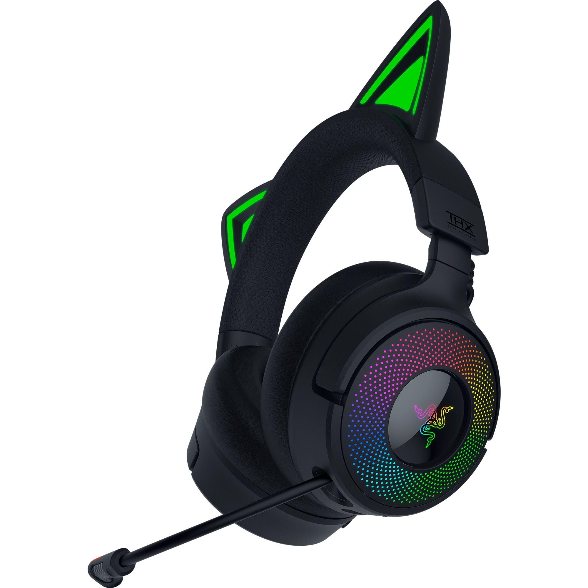 Razer Kraken Kitty V3 Pro - Kabelloses RGB-Kitty-Headset für Gaming - Reaktive Streaming-Katzenohren - Triforce 40mm Treiber - Hyperspeed Wireless & Bluetooth - THX Spatial Audio | Schwarz