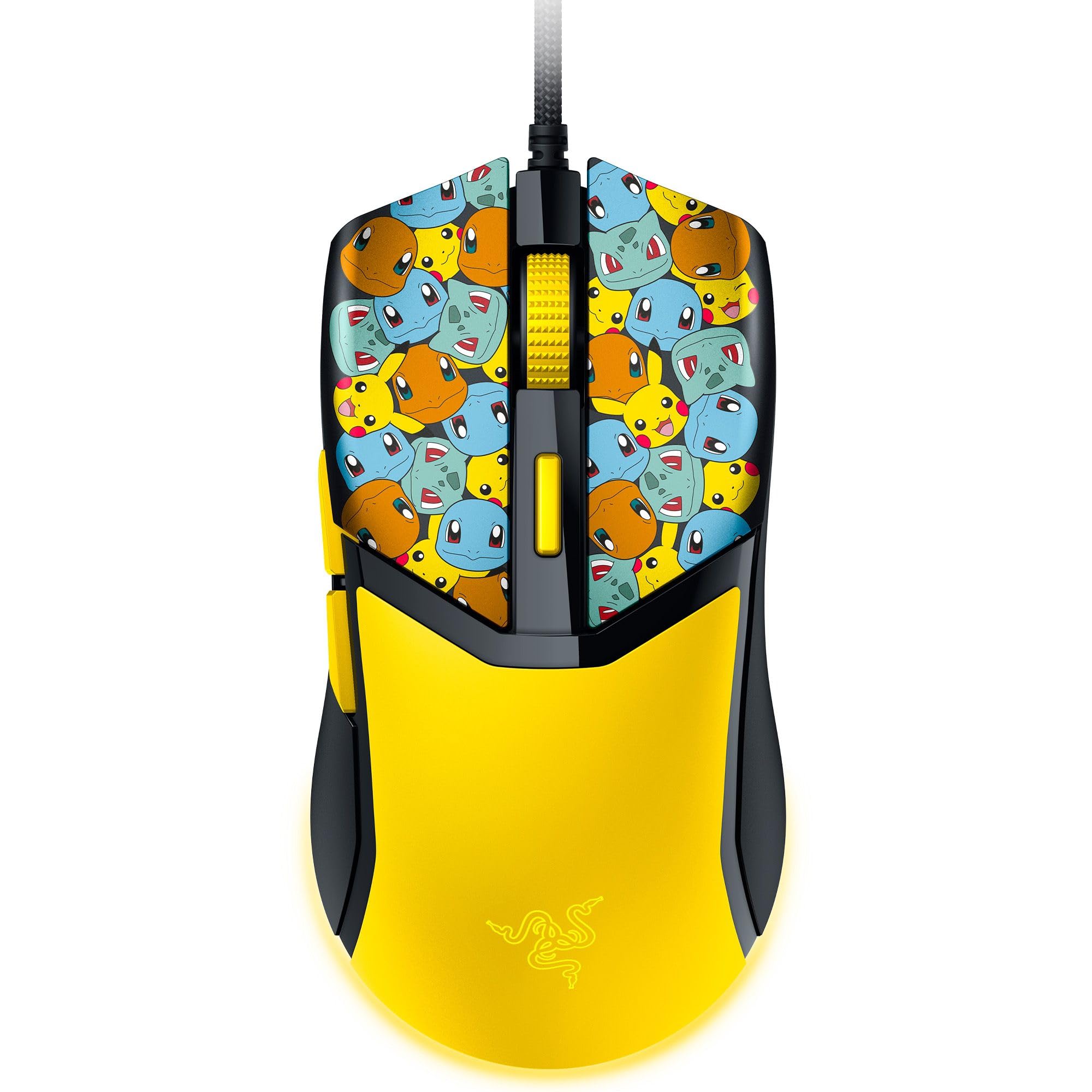 Razer Cobra Pokémon Edition - Leichte kabelgebundene Gaming-Maus - 8500 DPI Sensor - 58g - optische Mausschalter 3th Gen - Chroma-Beleuchtung mit Gradient Underglow - Speedflex-Kabel | Pokémon Kanto
