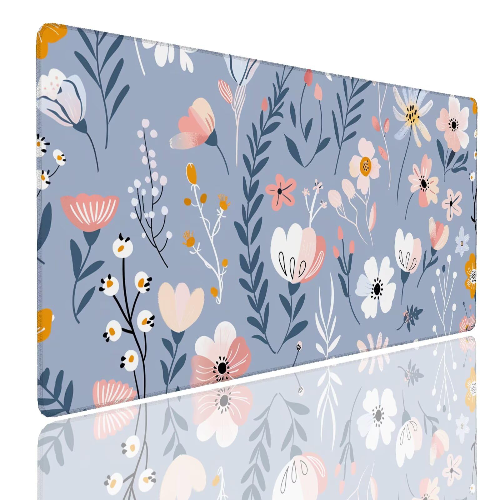 Mauspad XXL 1400x800x4mm Wasserdicht Schreibtischunterlage rutschfeste Speed Gaming Mousepad Plant (1) Groß Desk Mouse Mat Maus Pad, Schreibtisch Unterlage Deko für PC, MacBook, Laptop, Home Office