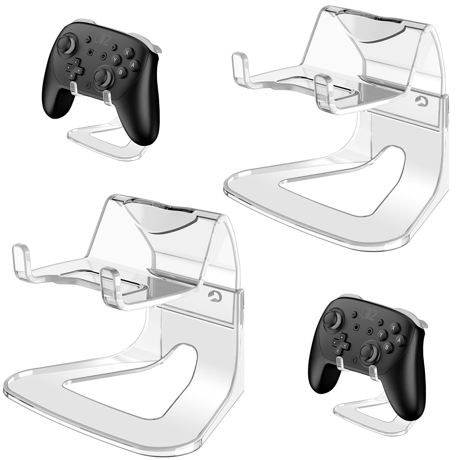 2 Stück Controller Halter, Controller Halterung für PC/Switch/Xbox/PS3/PS4/PS5/Pro Controller, Universal Wandhalterung Headset Halterung Rutschfester Stabiler Tabletop Gaming Zubehör Ständer