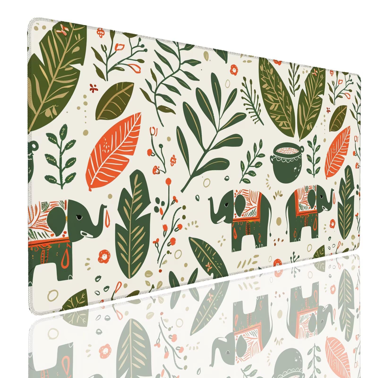 Mauspad XXL 1400x800x4mm Wasserdicht Schreibtischunterlage rutschfeste Speed Gaming Mousepad Plants (13) Groß Desk Mouse Mat Maus Pad, Schreibtisch Unterlage Deko für PC, MacBook, Laptop, Home Office