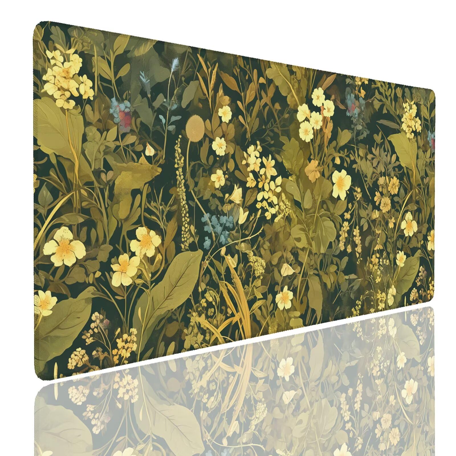Mauspad XXL 1400x800x4mm Wasserdicht Schreibtischunterlage rutschfeste Speed Gaming Mousepad Plants (15) Groß Desk Mouse Mat Maus Pad, Schreibtisch Unterlage Deko für PC, MacBook, Laptop, Home Office