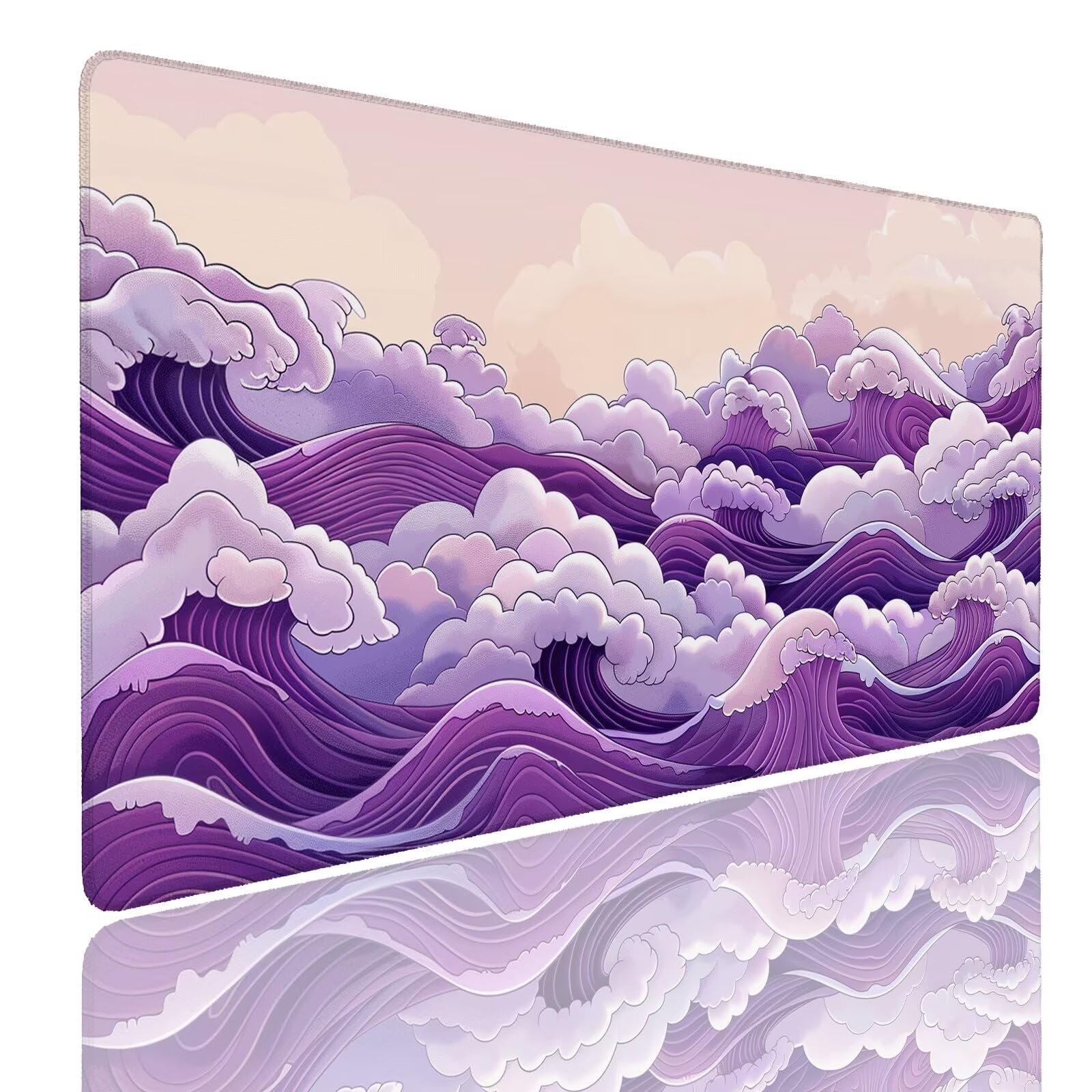Mauspad XXL 1400x800x4mm Wasserdicht Schreibtischunterlage rutschfeste Speed Gaming Mousepad Purple (10) Groß Desk Mouse Mat Maus Pad, Schreibtisch Unterlage Deko für PC, MacBook, Laptop, Home Office