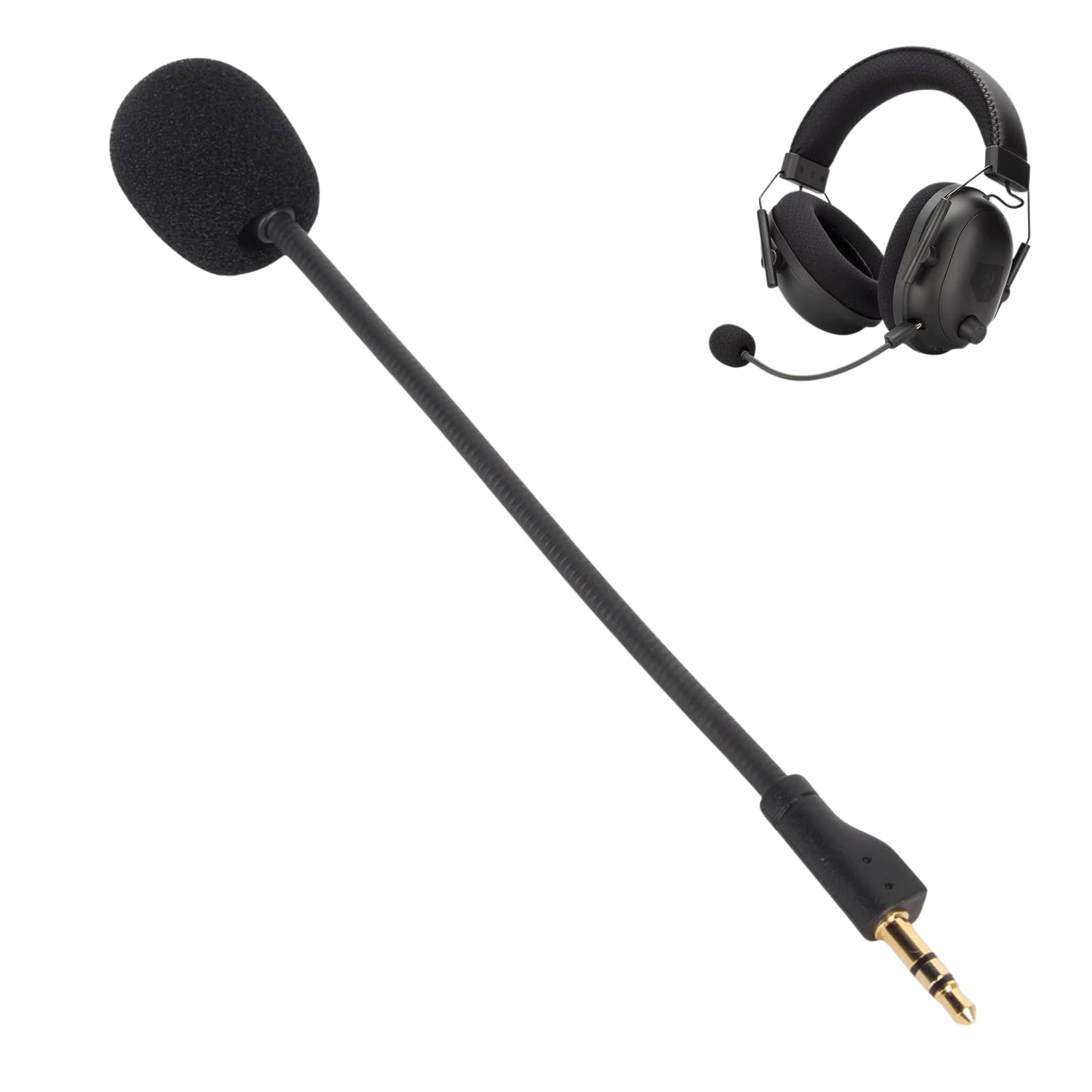 Ersatz Gaming Mikrofonarm für G PRO/G PRO X Ersatz Headset Mikrofon mit 3,5mm Klinkenstecker Geräuschunterdrückung und Vergoldetem 3,5 mm Stecker