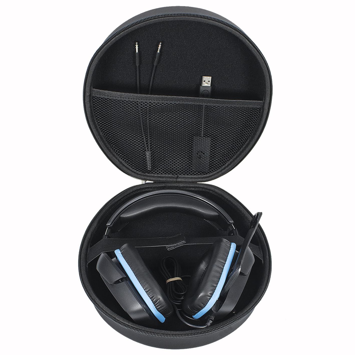 Harte Tasche Hülle Case Kompatibel mit beyerdynamic MMX 100 / MMX 150 / MMX 200 / MMX 300 / MMX 330 Pro Gaming Headset, Nur Tasche - Schwarz YC80042