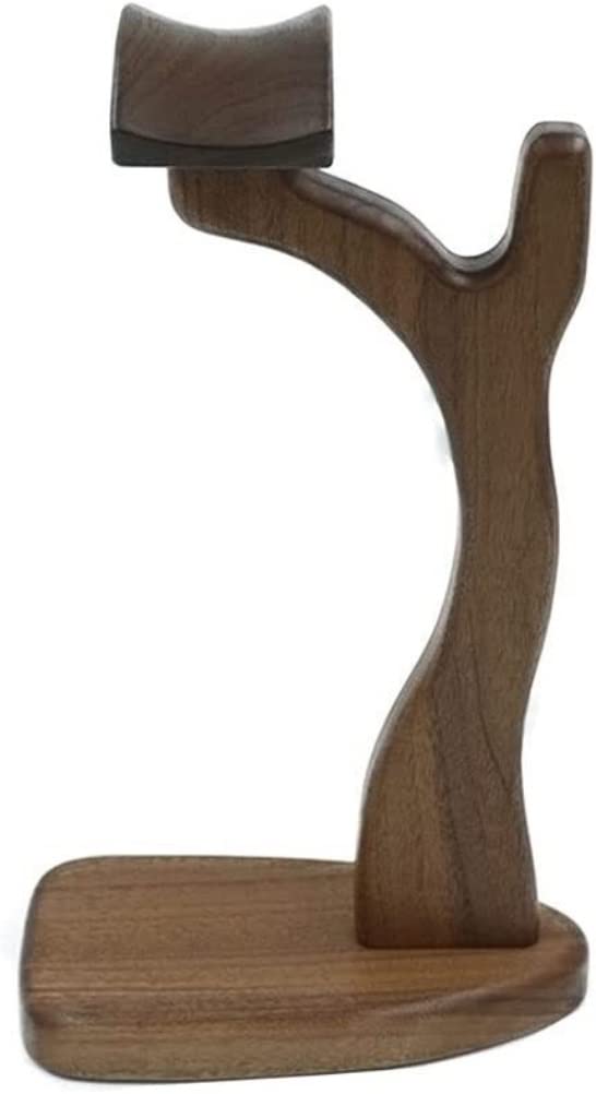 Kopfhörerständer， Kopfhörerhalter, Headset-Halter, handgefertigt, for den Schreibtisch, Kopfhörerständer, Spieltisch-Zubehör, multifunktionaler Kopfhörerhalter, einfaches Massivholz(Walnut)
