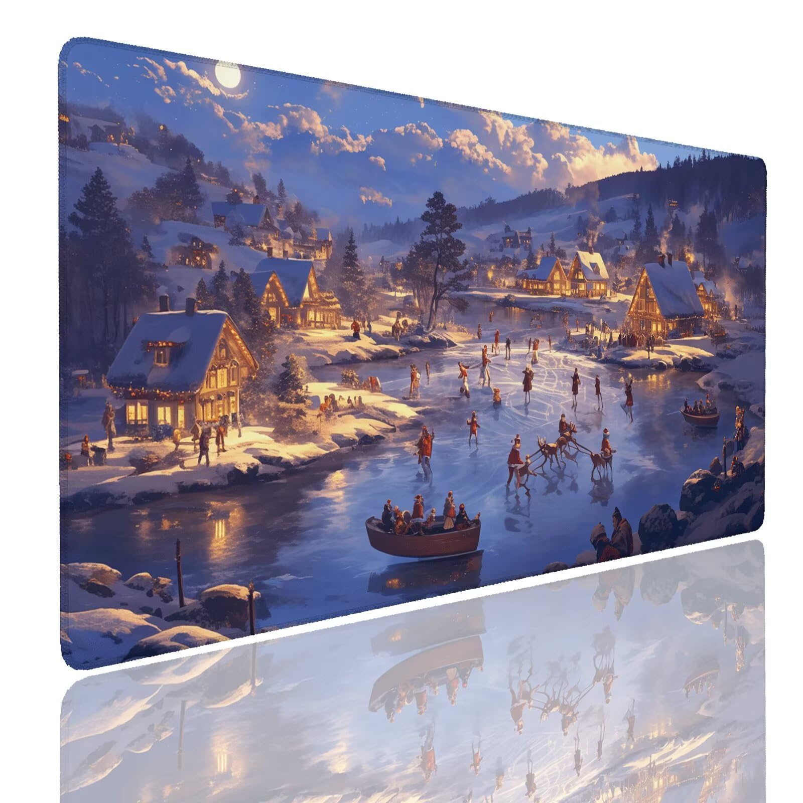 Mauspad XXL 1400x800x4mm Wasserdicht Schreibtischunterlage rutschfeste Speed Gaming Mousepad Scenery (3) Groß Desk Mouse Mat Maus Pad, Schreibtisch Unterlage Deko für PC, MacBook, Laptop, Home Office