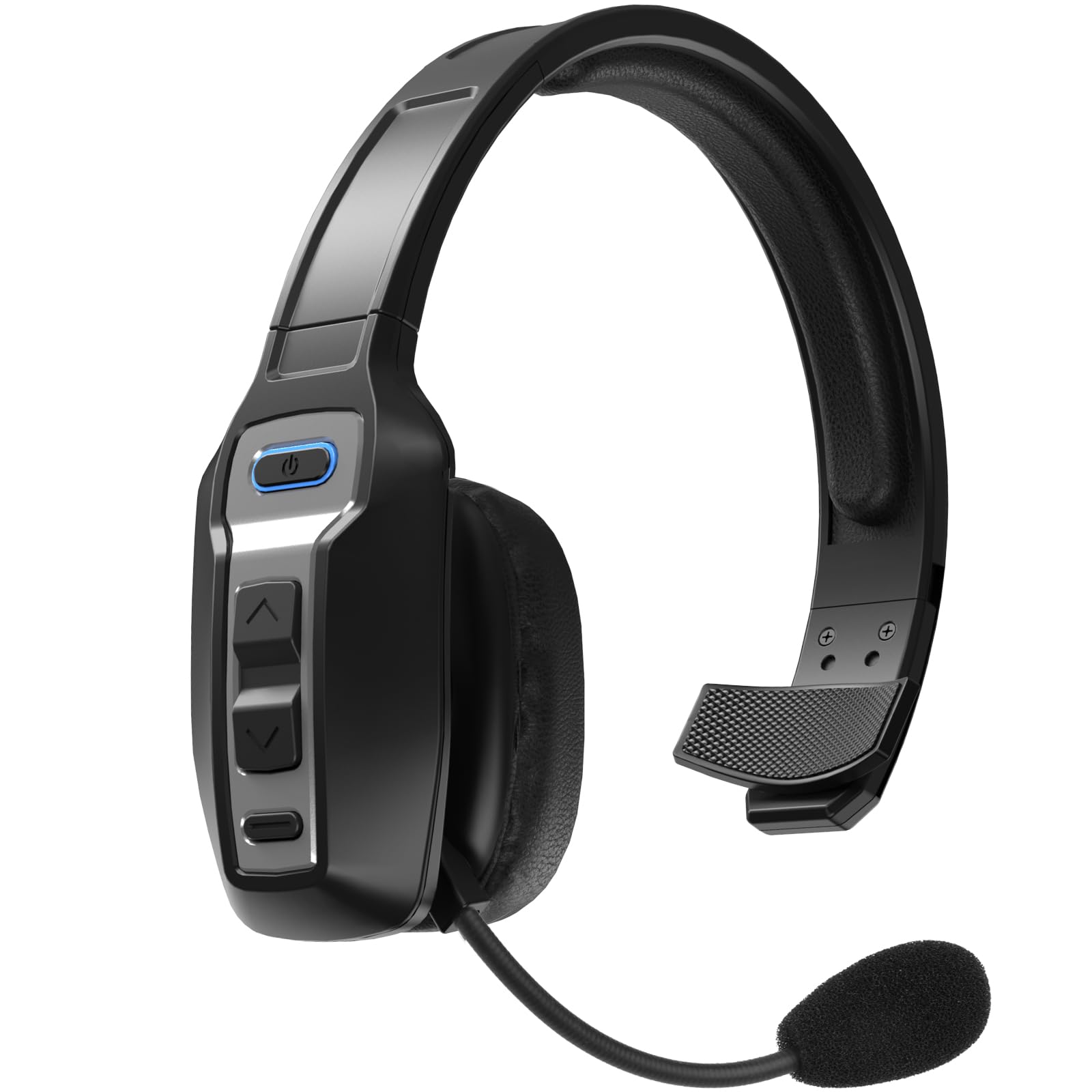 ShinePick PC-Kopfhörer mit Mikrofon – Bluetooth-Ohrhörer, geräuschunterdrückende Mono-Kopfhörer, wiederaufladbar, kabellose Kopfhörer für Büro, Callcenter, LKW-Fahrer, Heimarbeit und PC