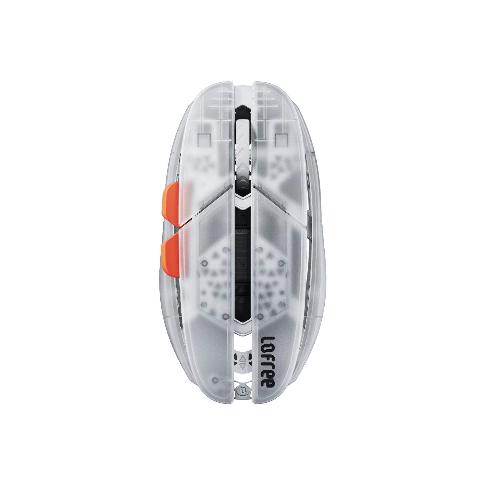 LOFREE Hypace Ultra-Leichtgewichtige Gaming-Maus (47g), PAW3950 Sensor, 40K DPI, 8K Polling Rate, Magnesium-Legierung, Tri-Modus (Bluetooth/2.4GHz/Kabel), 100h Akku für PC/Mac (Transparent)