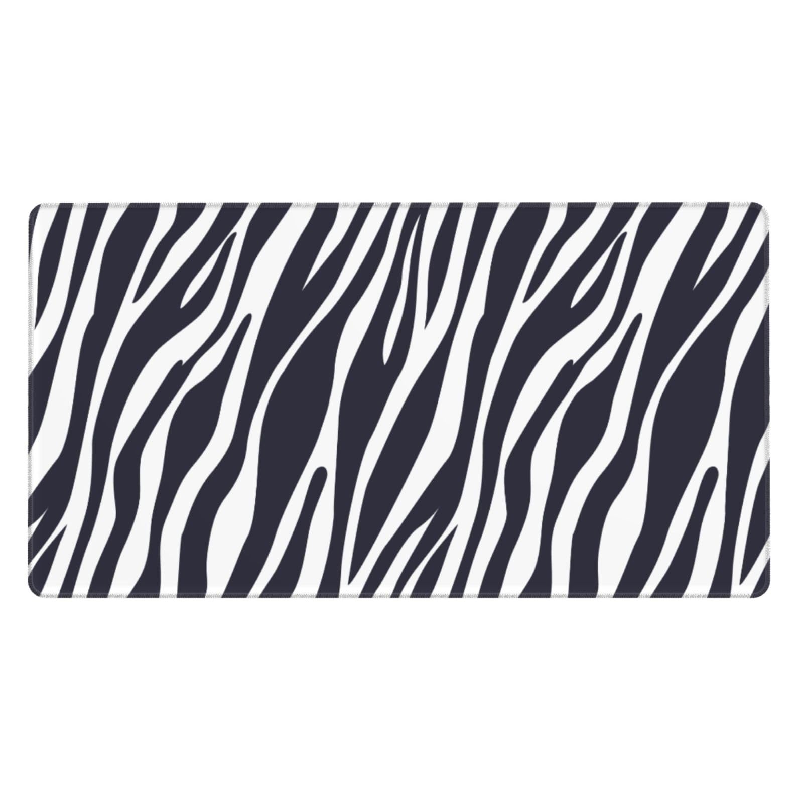 Großes Gaming-Mauspad, schwarz-weiß, Zebra-Druck, Schreibtisch-Tastatur-Pad, rutschfeste Schreibtischunterlage für Desktop-Tastatur und Maus, Mauspad für Büro, Heimzubehör, 40,6 x 74,5 cm