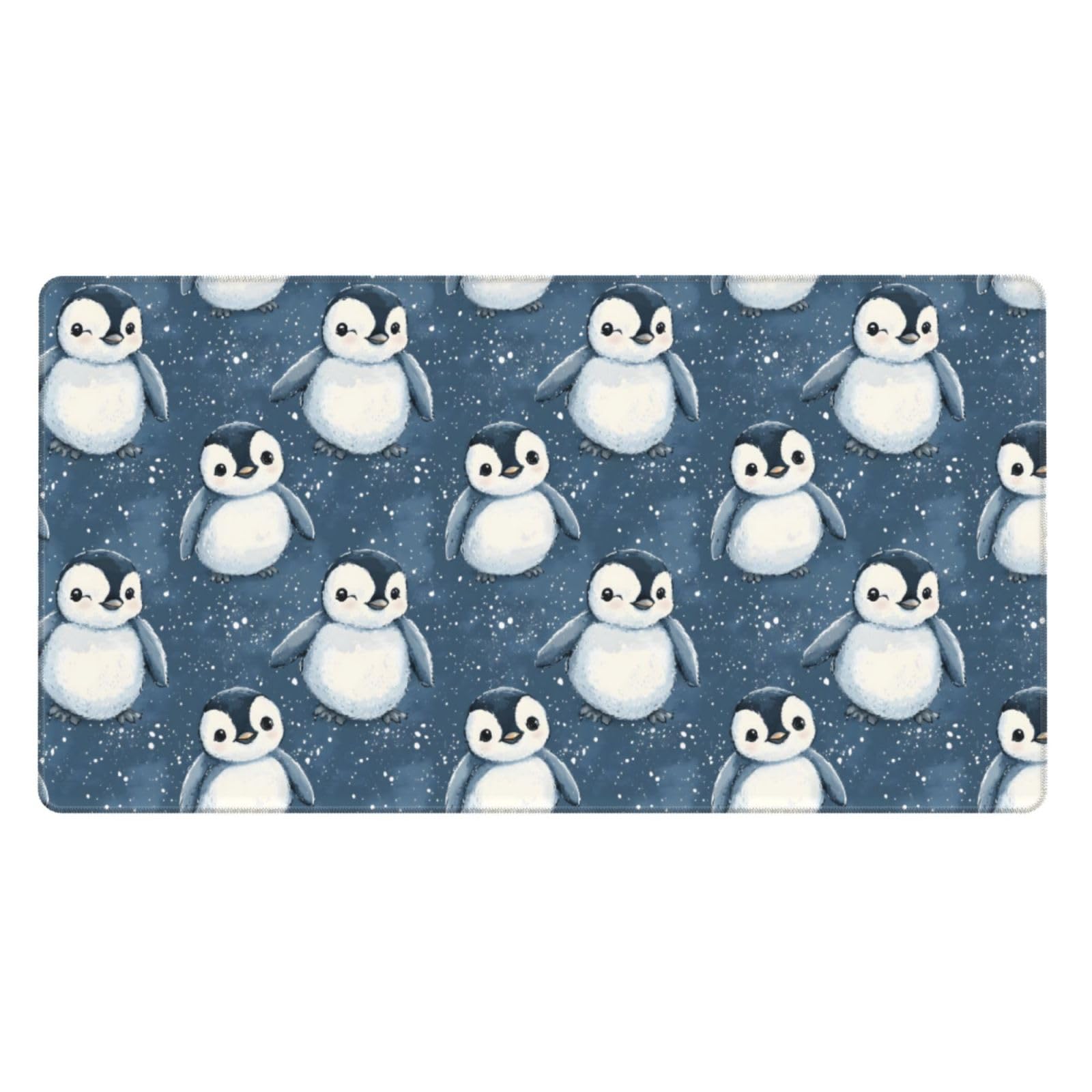 Großes Gaming-Mauspad, niedlicher Pinguin-Druck, Schreibtisch-Tastatur-Pad, rutschfeste Schreibtischunterlage für Desktop-Tastatur und Maus, Mauspad für Büro, Heimzubehör, 40,6 x 74,5 cm