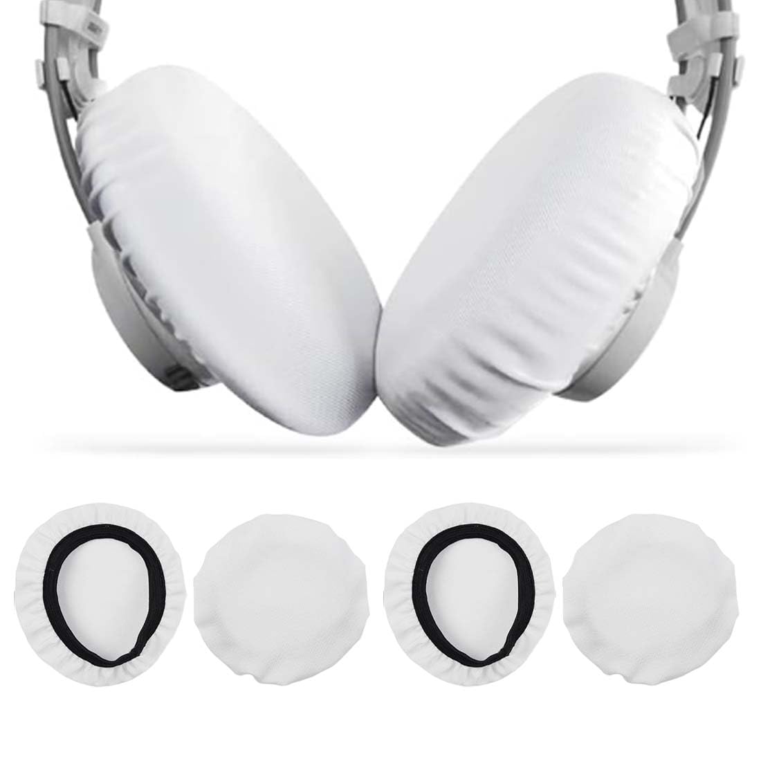4 Stücke Kopfhörer Ohrpolster-6 Bis 7.5 cm, Headset Ohrpolster, Schweißschutz Für Fitnessstudio, Gaming Für Schützen Sie Das Headset(Weiß)