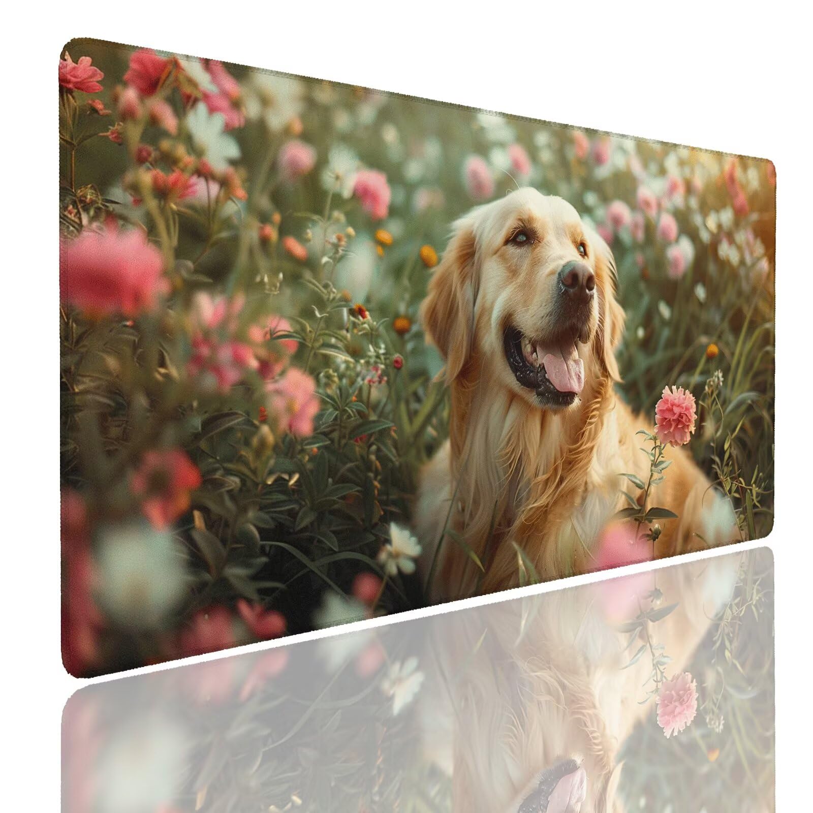 Mauspad XXL 900x600x4mm Wasserdicht Schreibtischunterlage rutschfeste Speed Gaming Mousepad Spring (9) Groß Desk Mouse Mat Maus Pad, Schreibtisch Unterlage Deko für PC, MacBook, Laptop, Home Office
