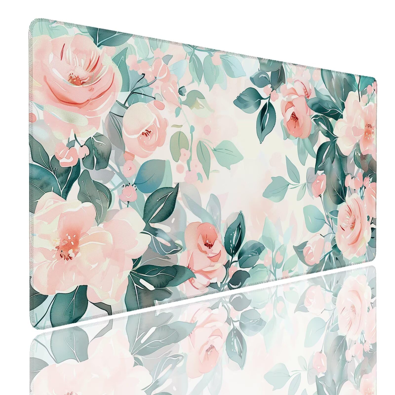 Mauspad XXL 900x600x4mm Wasserdicht Schreibtischunterlage rutschfeste Speed Gaming Mousepad Spring (3) Groß Desk Mouse Mat Maus Pad, Schreibtisch Unterlage Deko für PC, MacBook, Laptop, Home Office