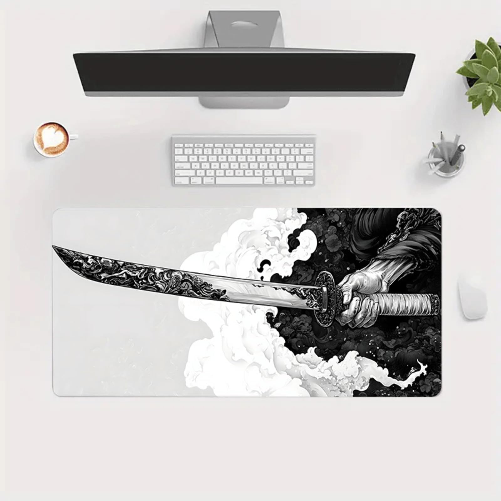 Gaming-Mauspad, erweiterte große Laptop-Tastatur, rutschfeste Gummiunterseite mit genähten Kanten, für Zuhause, Büro, Computer, Tastatur, Laptop, 30 x 80 cm