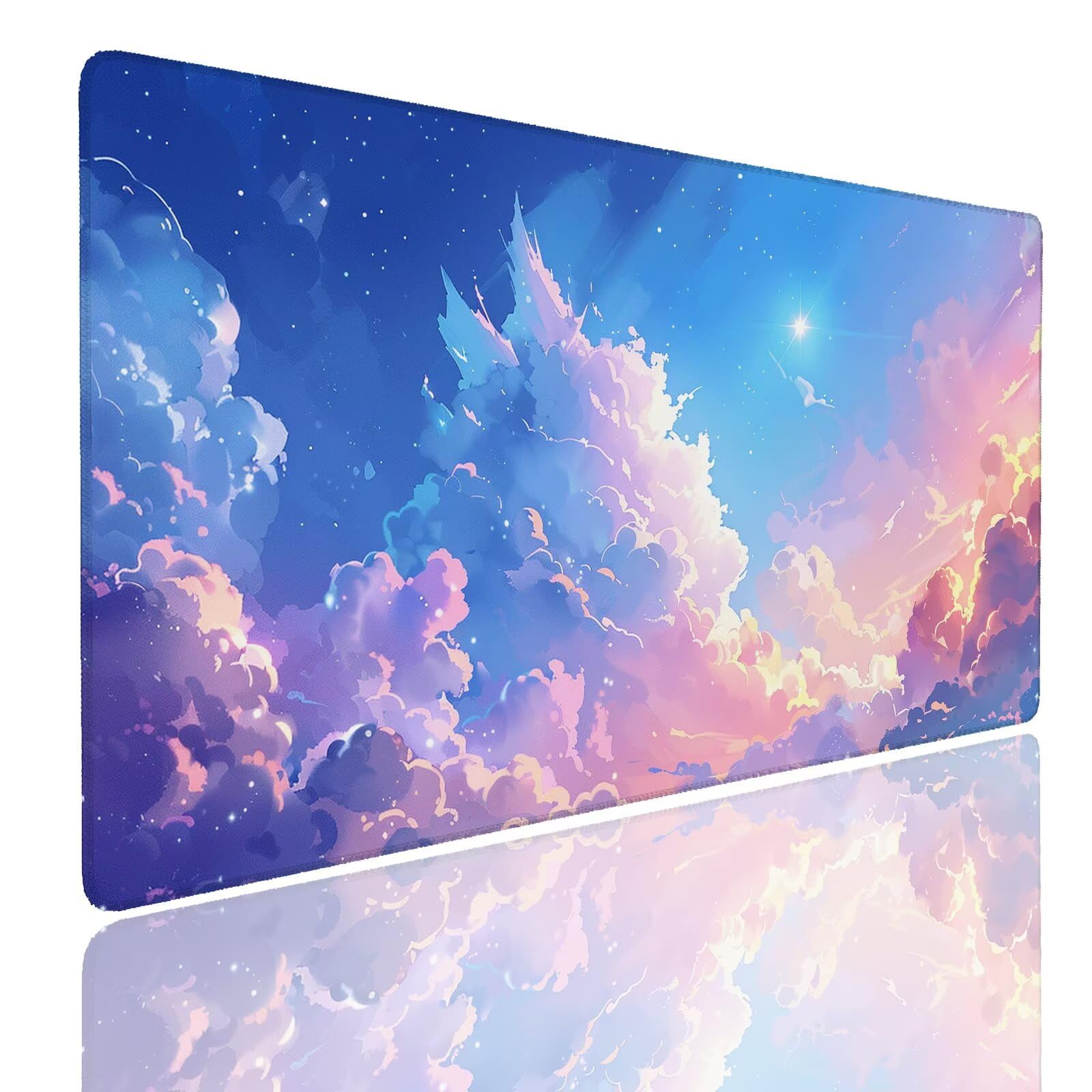 Mauspad XXL 900x600x4mm Wasserdicht Schreibtischunterlage rutschfeste Speed Gaming Mousepad Star (9) Groß Desk Mouse Mat Maus Pad, Schreibtisch Unterlage Deko für PC, MacBook, Laptop, Home Office