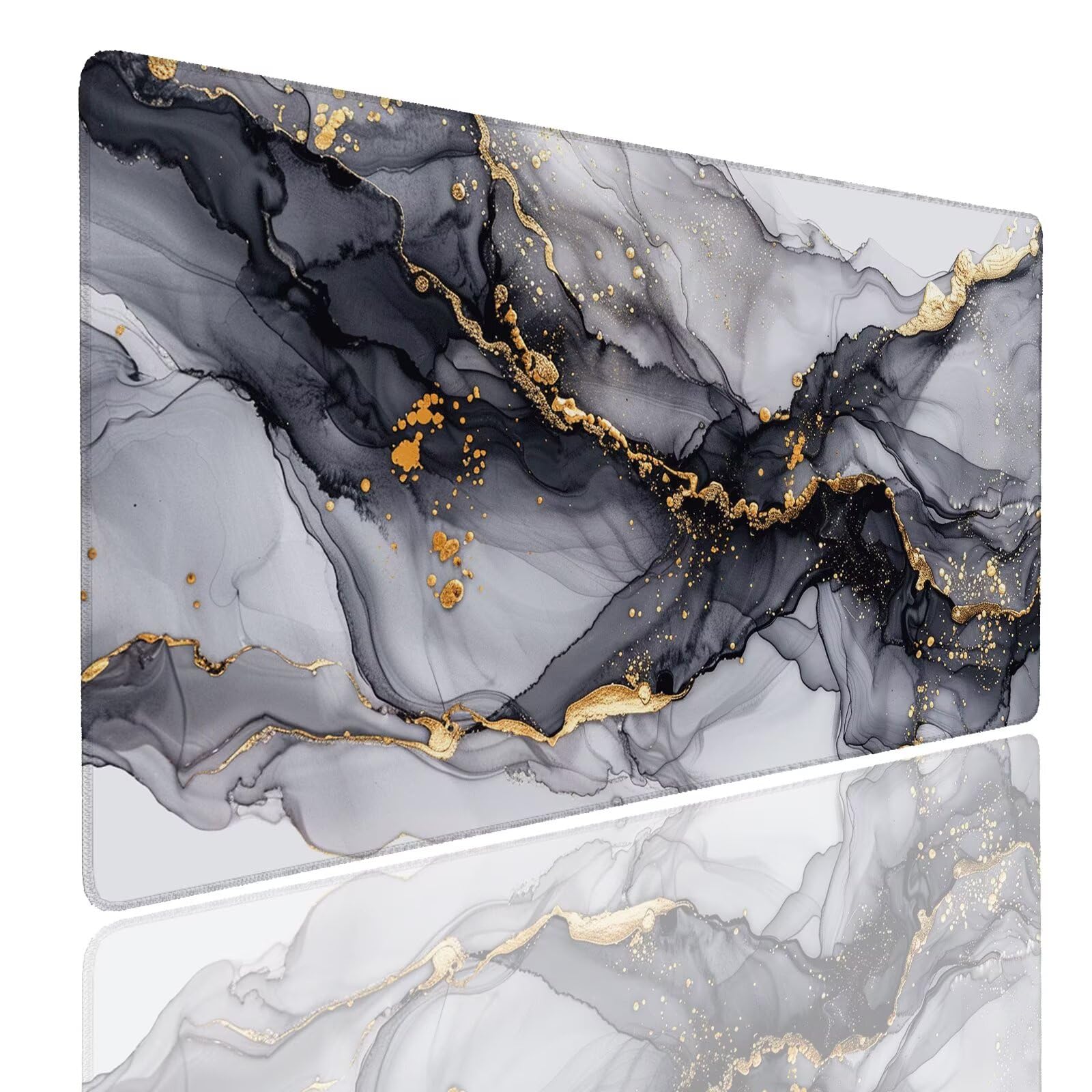Mauspad XXL 900x600x4mm Wasserdicht Schreibtischunterlage rutschfeste Speed Gaming Mousepad Stone (3) Groß Desk Mouse Mat Maus Pad, Schreibtisch Unterlage Deko für PC, MacBook, Laptop, Home Office