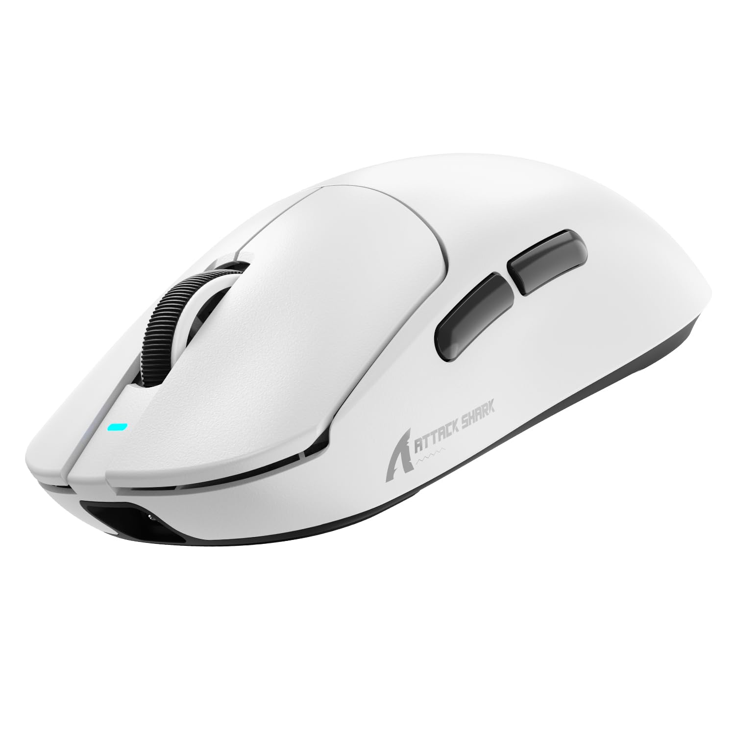 ATTACK SHARK X8PLUS Mouse for Large Hand, 55g Superlight, PixArt PAW3395PRO Gaming Sensor, BT/2.4G Wireless/Wired, 6 Adjustable DPI up to 40000, 500mAh Battery (White)