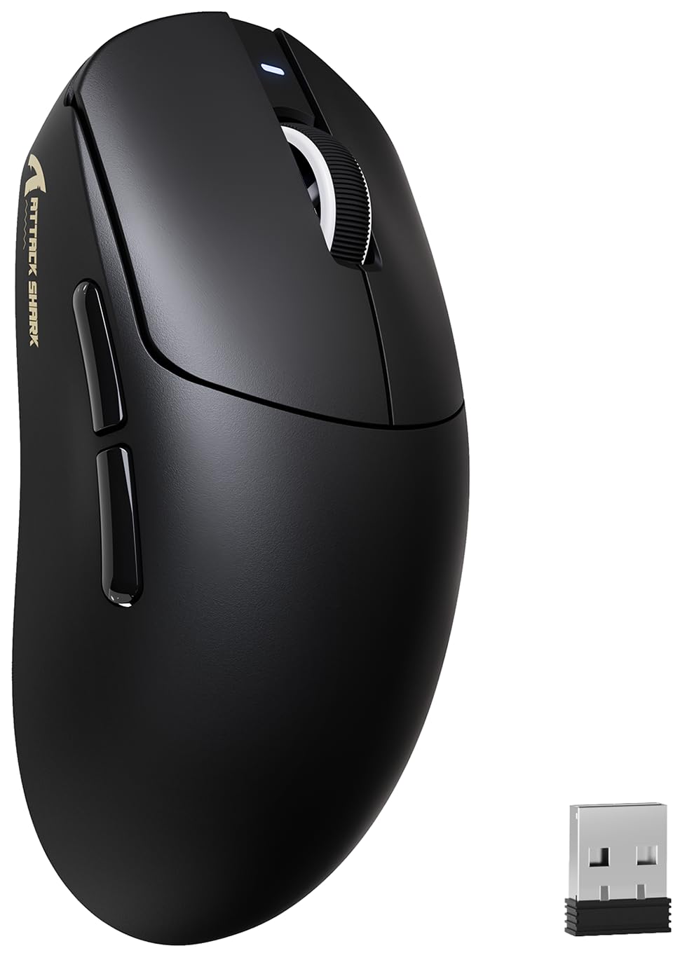 MAMBASNAKE Attack Shark X8PLUS Kabellose Gaming-Maus, PixArt PAW3395PRO-Sensor, 40000 DPI, BT/2,4 GHz/Wired, 55g Superleichte Maus, Doppelschichtige PTFE-Füße, für PC/Xbox/PS/Mac (Schwarz)