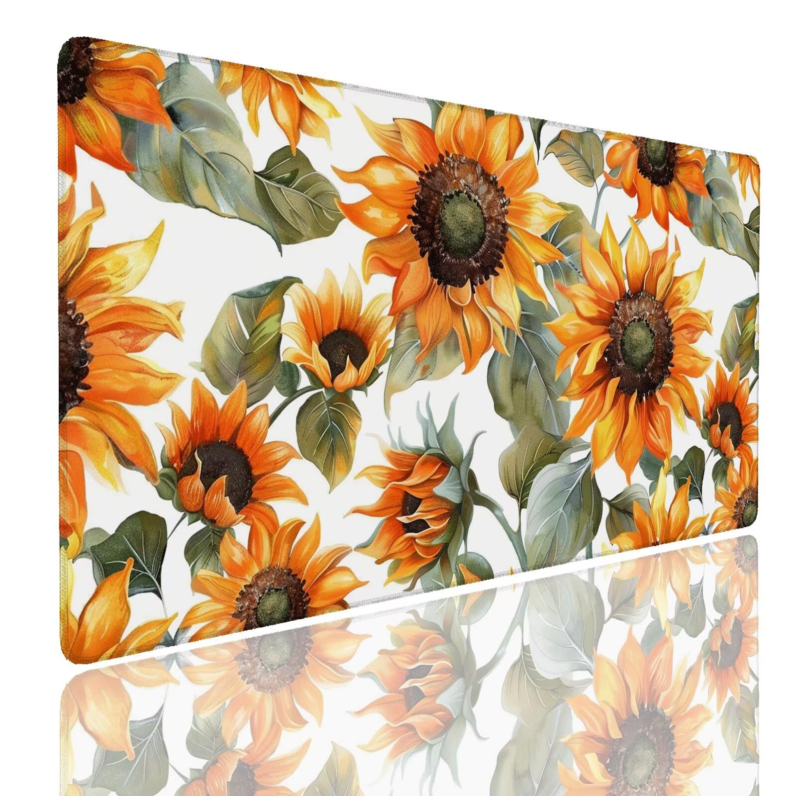 Mauspad XXL 900x600x4mm Wasserdicht Schreibtischunterlage Rutschfeste Speed Gaming Mousepad Sunflower (3) Groß Desk Mouse Mat Maus Pad, Schreibtisch Unterlage Deko für PC, Macbook, Laptop, Home Office