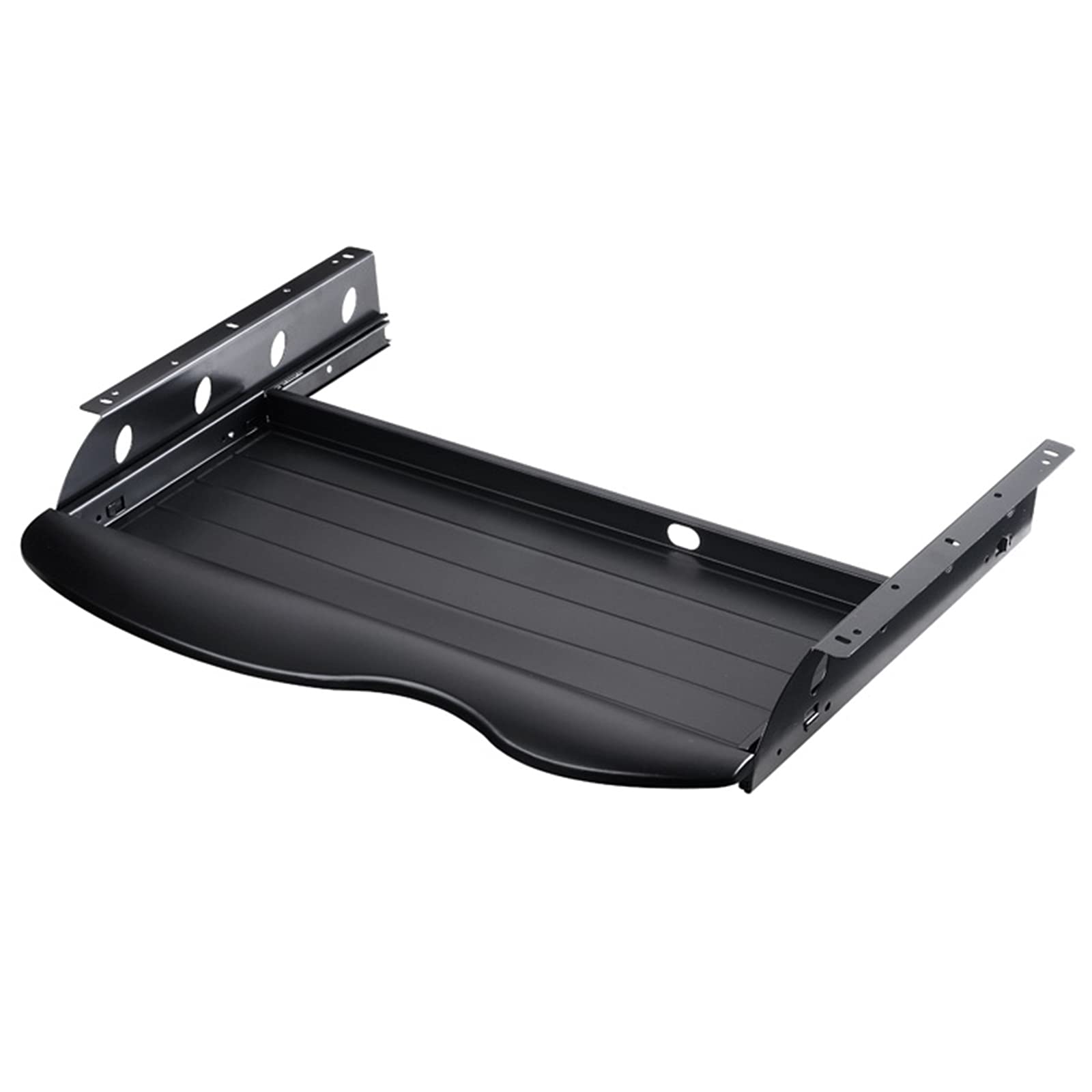 Einziehbare Tastaturablage unter dem Schreibtisch – schwarze Computertastaturschublade, Plattform mit Maus-Aufbewahrungsregal, platzsparende Tastaturverlängerung für Heimbüro und Gaming-Setup