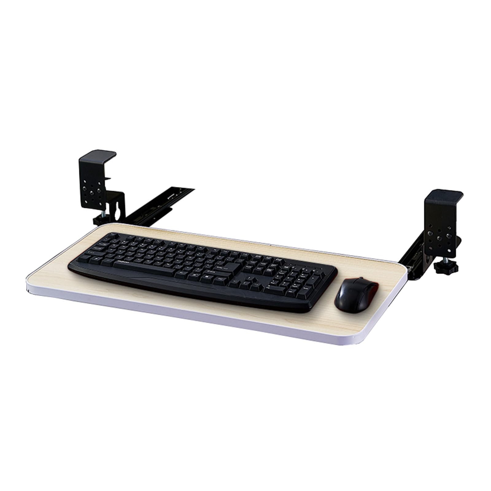 Ausziehbare Tastaturablage unter dem Schreibtisch, ausziehbare Plattform für Computertippen und Maus, platzsparende Tastaturschublade für Heimbüro und Gaming-Setup