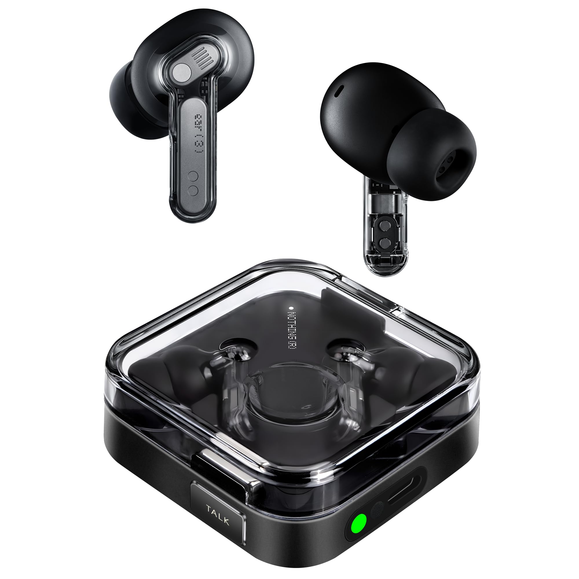 Nothing Ear (3) Kabellose In-Ear Kopfhörer, Adaptive Geräuschunterdrückung, LDAC Hi-Res Audio, Super Mic, IP54, Schnellladen, Bis zu 22 Std. Akkulaufzeit, Kompatibel mit Android & iOS – Schwarz