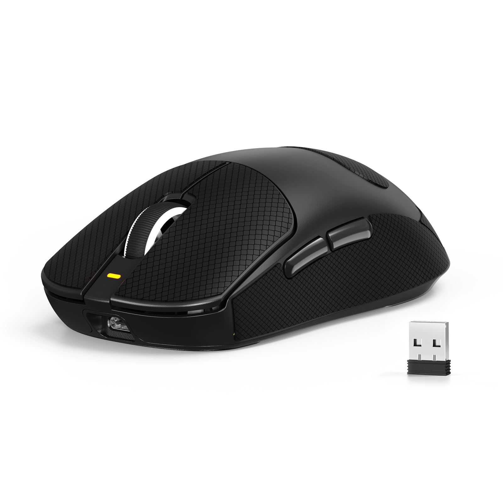 MAMBASNAKE X Attack Shark X8SE 55g ultraleichte kabellose Gaming-Maus mit Band–25000 DPI,PAW3311 Sensor,Tri-Mode BT/2,4G/USB-C,80 Mio Klicks,40G Beschleunigung,500mAh,Web-Treiber,für Win/Mac–Schwarz