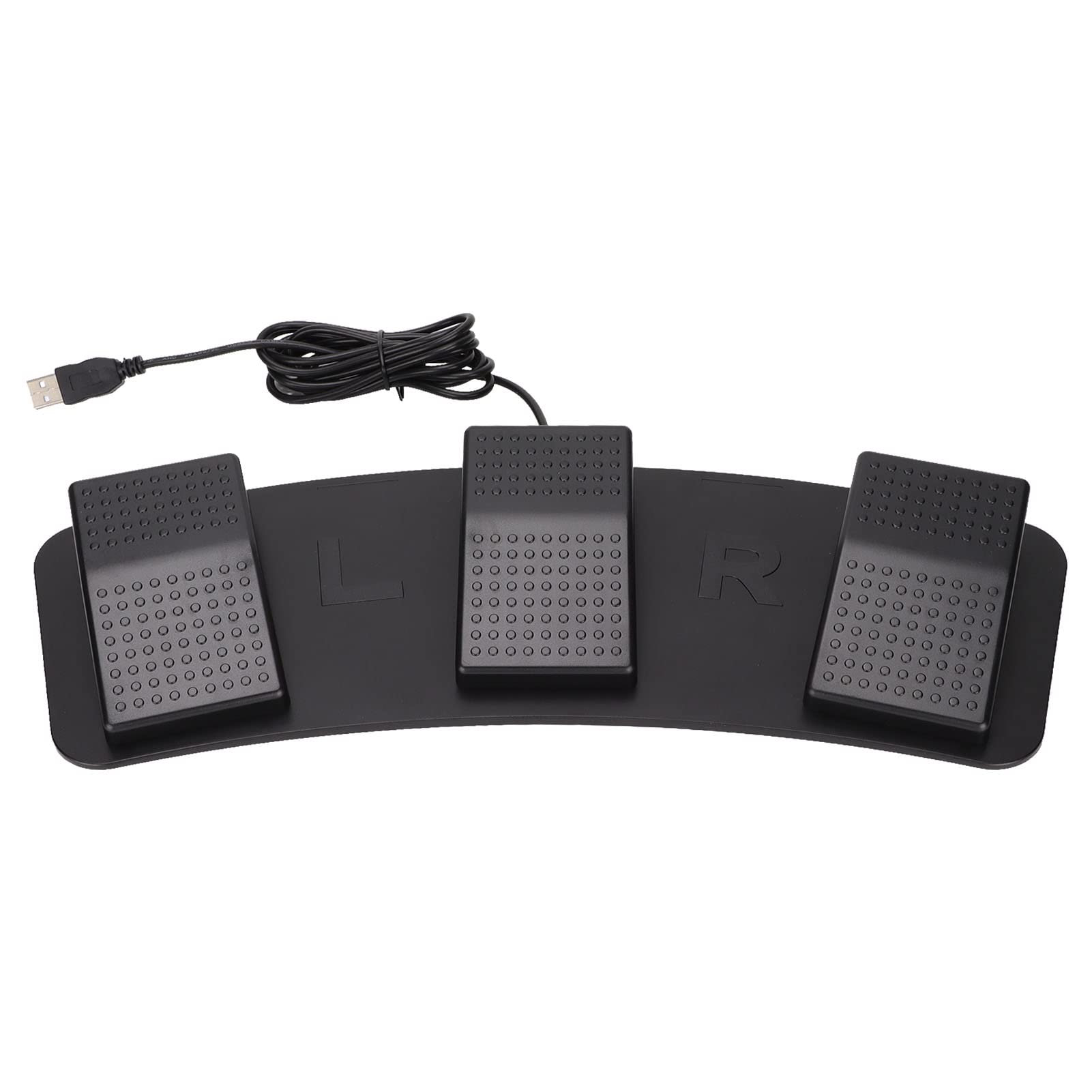USB Dreifach Fußschalter 3 Tasten, Programmierbares Fußpedal PC Tastatur Maus Multimedia Steuerung, Mechanischer Schalter für Gaming Transkription