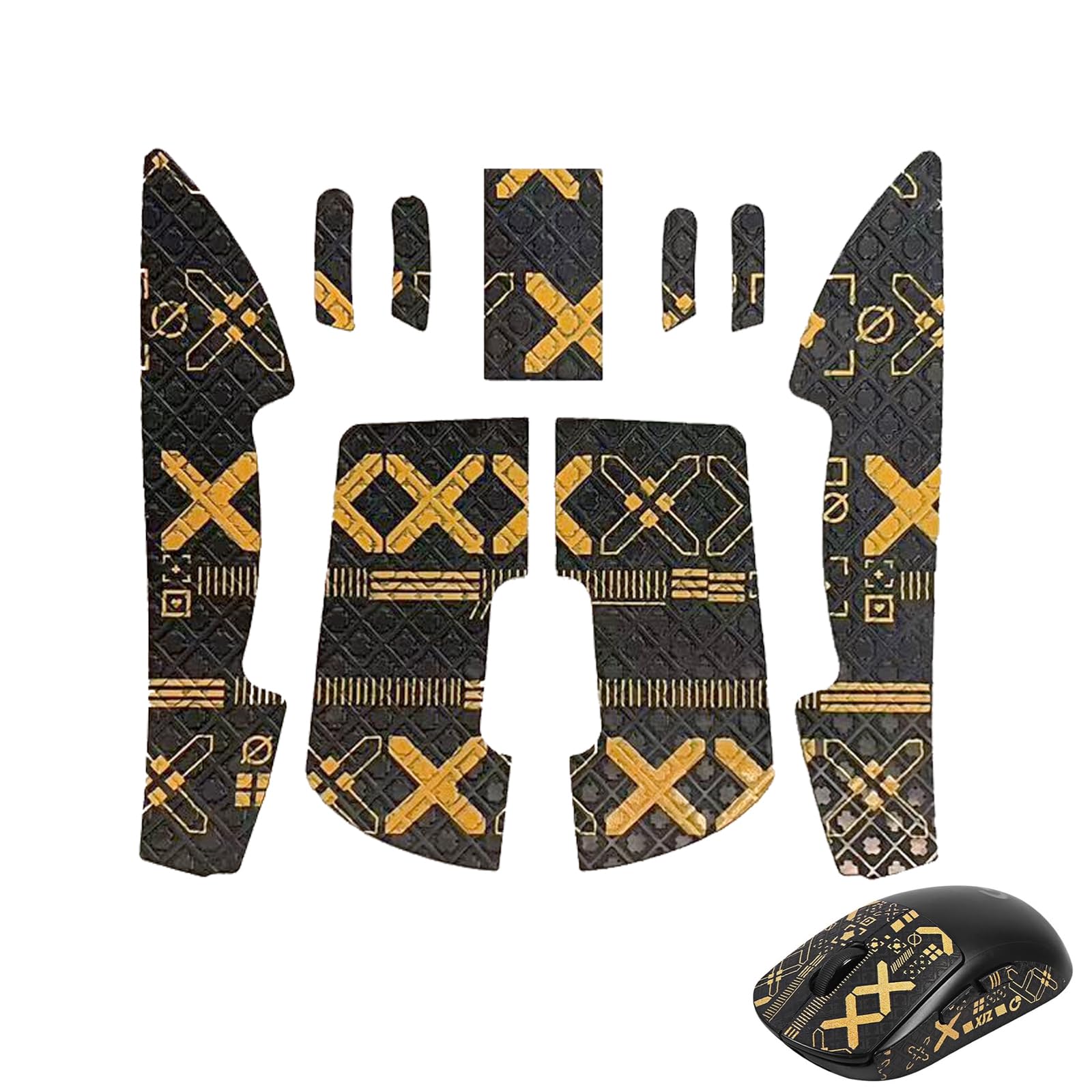Mouse Grip Tape Set, für Logitech G Pro Wireless X Superlight Griptape Gaming Mouse, Rutschfest Selbstklebend, Ultrathin Schweißabsorbierend Gaming Maus Zubehör Griffband