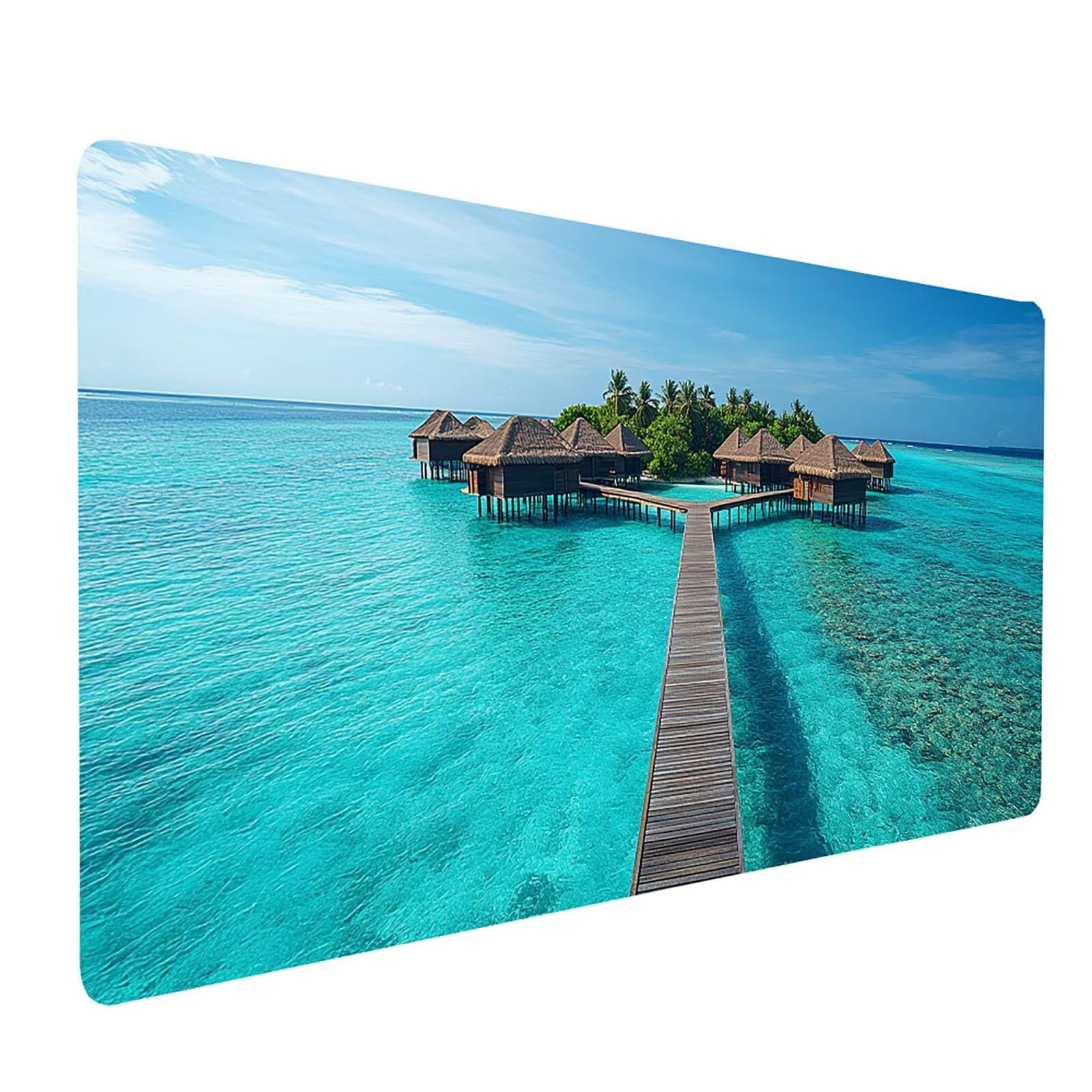 Gaming Mauspad XXL 160x80x0.3CM Wasserdicht Mousepad Horse Schreibtischunterlage für Kabellose Tastatur Maus Laptop, Mouse Pad Tier Anti Rutsch Basis Schreibtisch Zubehör für Tisch Deko model-1890