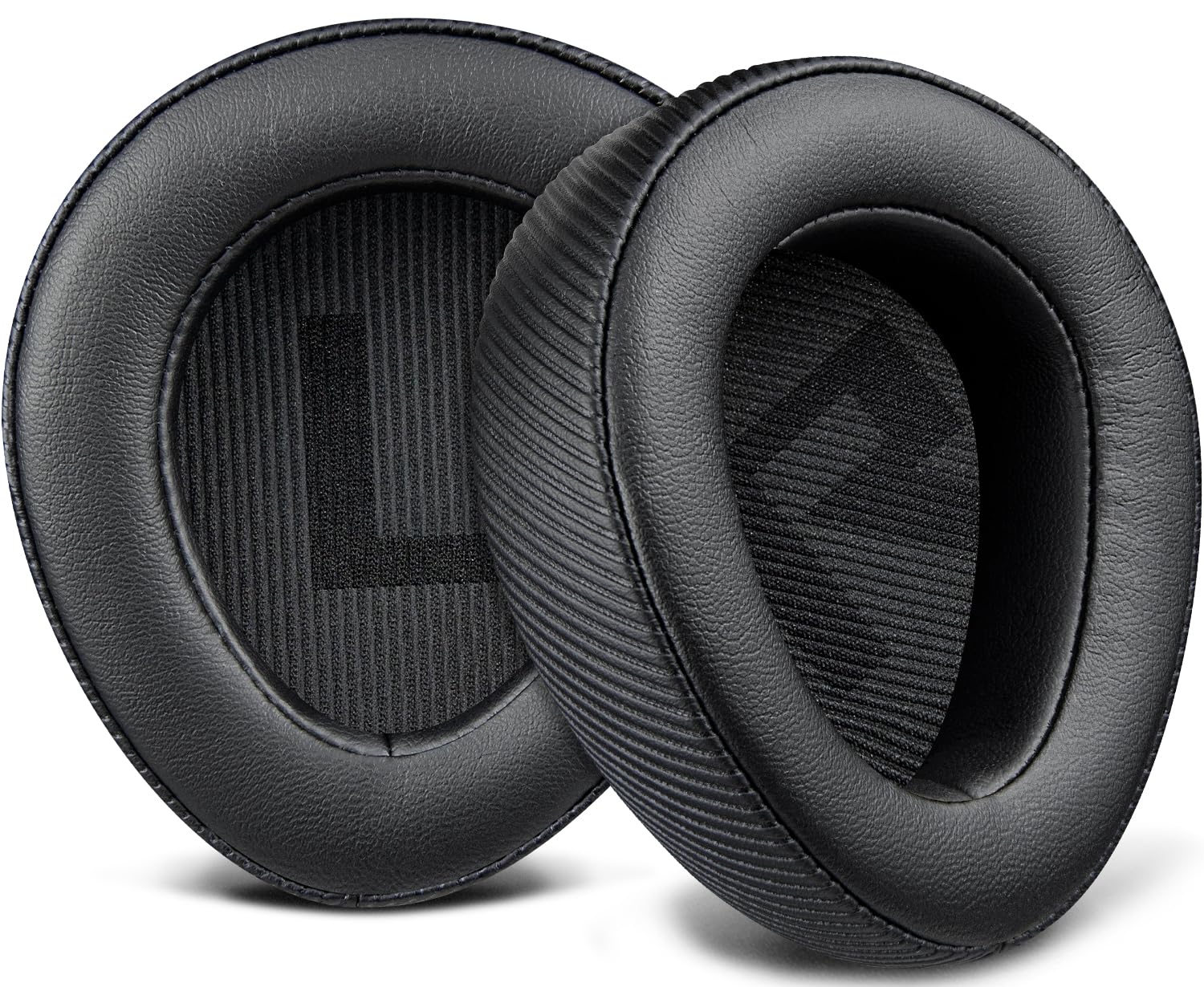 SOULWIT Ersatz Ohrpolster für ASUS ROG Delta II Wireless Gaming Headset, Ersatzpolster Polster mit weichem Protein Leder, Hochdichter Schaumstoff - Schwarz