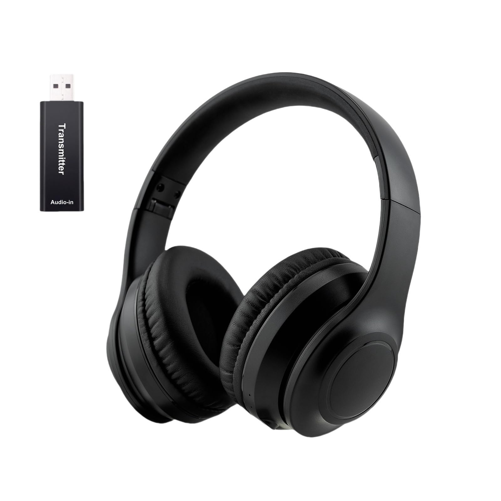 Kabellos TV-Kopfhörer für Senioren mit ANC, Bluetooth 5.3 & 3-in-1-Sender (USB/RCA/AUX) für Nicht-Bluetooth-Fernseher, 35 Stunden Spielzeit, 220g Leicht & Faltbar, Geschenke für ältere Eltern
