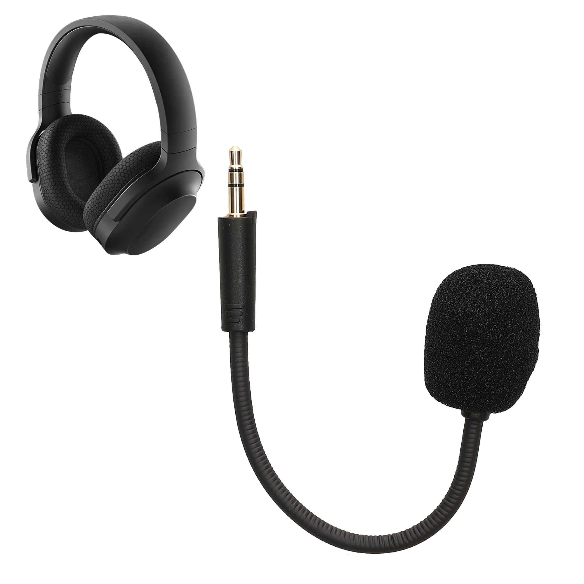 kwmobile Ersatz Kopfhörer Mikrofon kompatibel mit Razer Barracuda X Headset - Gaming Headphones Mikrofon mit 3,5 mm Klinkenstecker - Schwarz