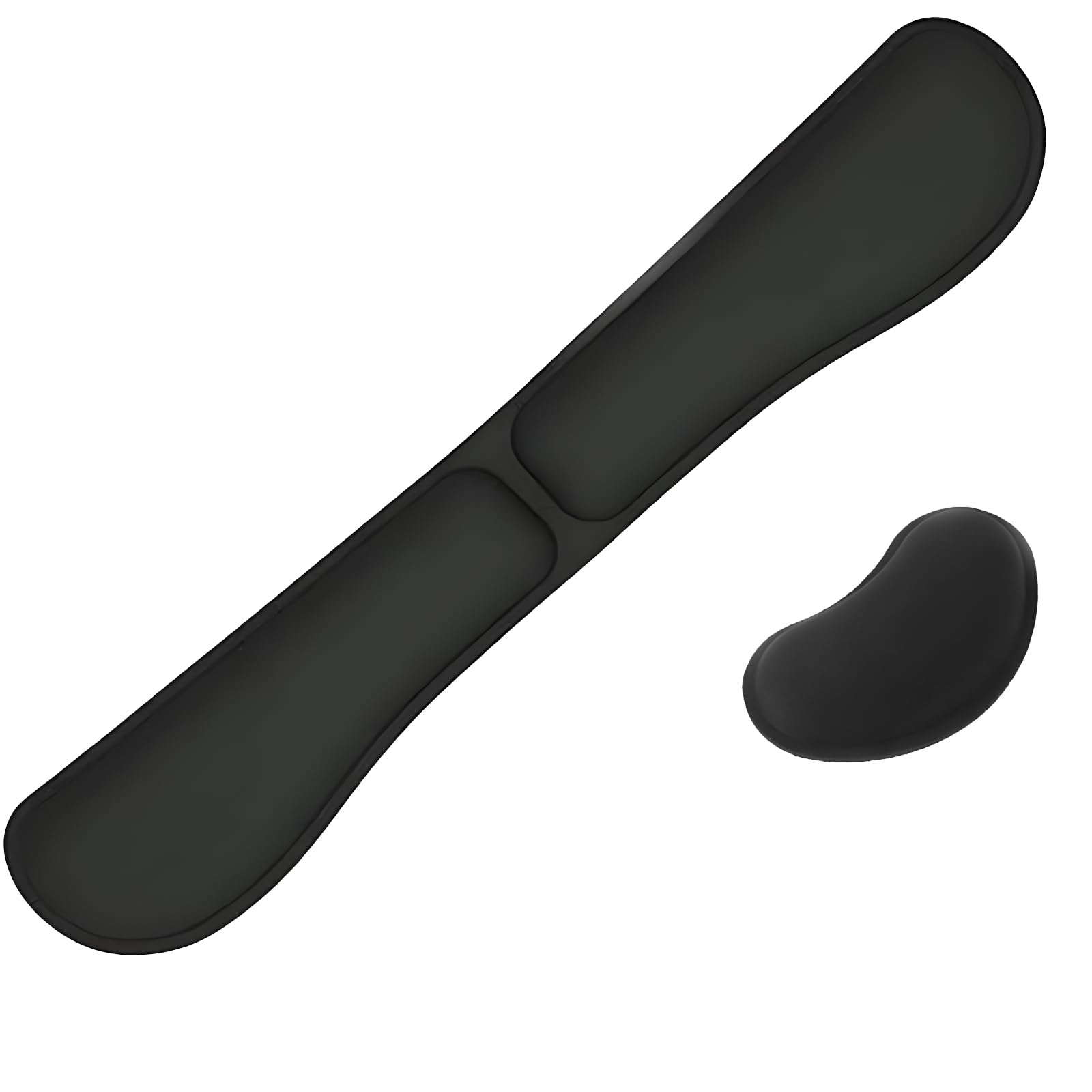 Handauflage Tastatur Set, 2er Pack Handballenauflage für Tastatur und Maus mit Memory Foam, Ergonomische Handgelenkunterstützung für Büro und Gaming, Kühlende Gel-Technologie