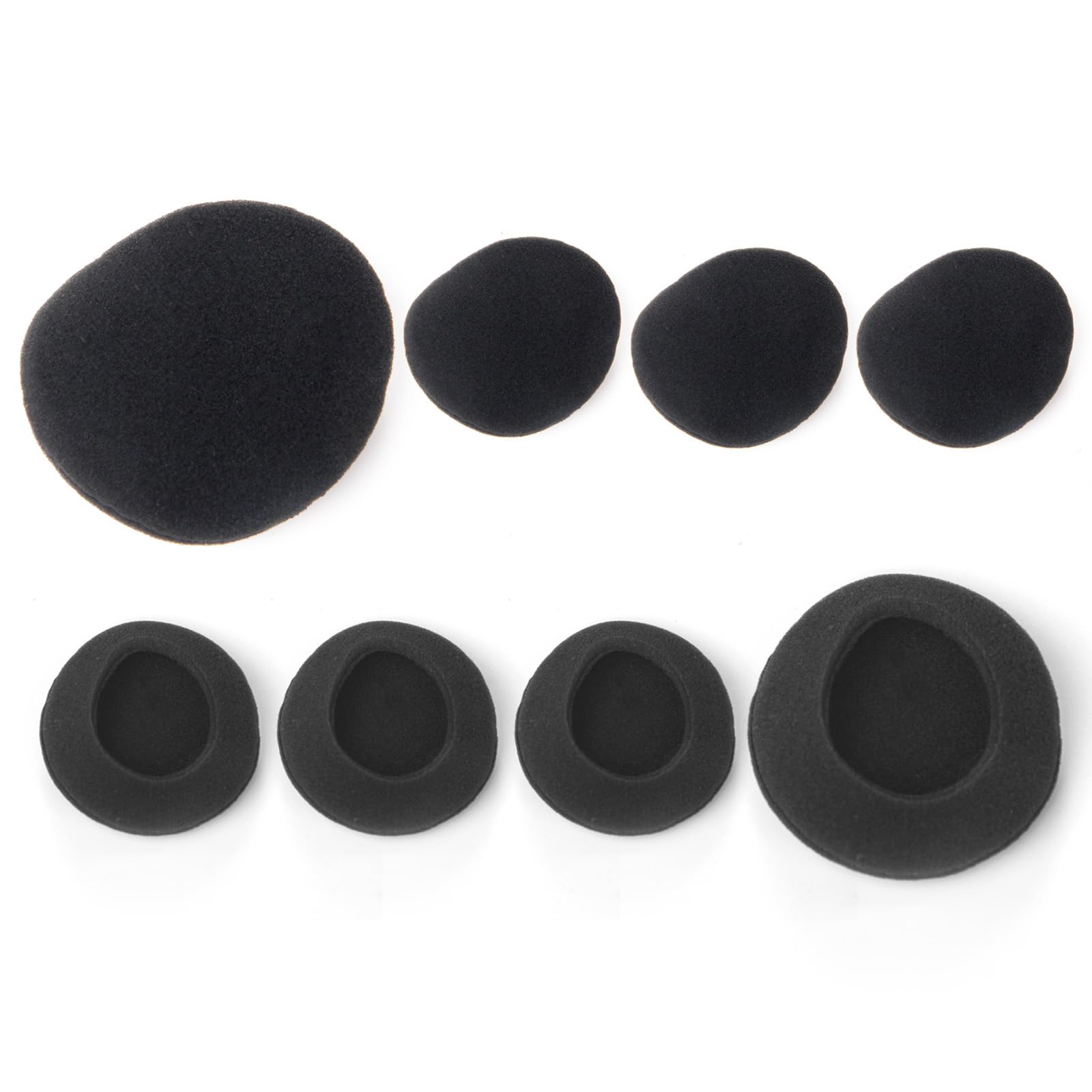 8 Stück Kopfhörer Ohrpolster, Kopfhörer Polster, 50mm Schaumstoff Polster Ersatz, Headset Schutzüberzug (4 Paare, Schwarz)