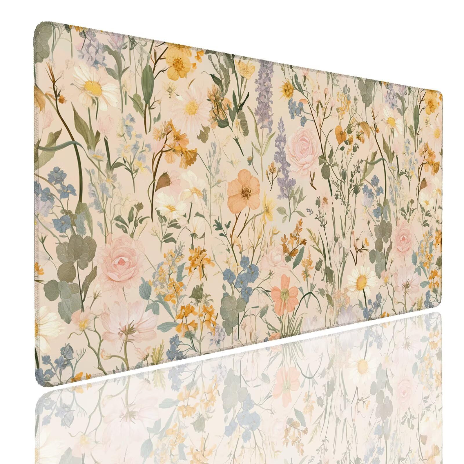Mauspad XXL 900x600x4mm Wasserdicht Schreibtischunterlage rutschfeste Speed Gaming Mousepad Vintage (1) Groß Desk Mouse Mat Maus Pad, Schreibtisch Unterlage Deko für PC, MacBook, Laptop, Home Office