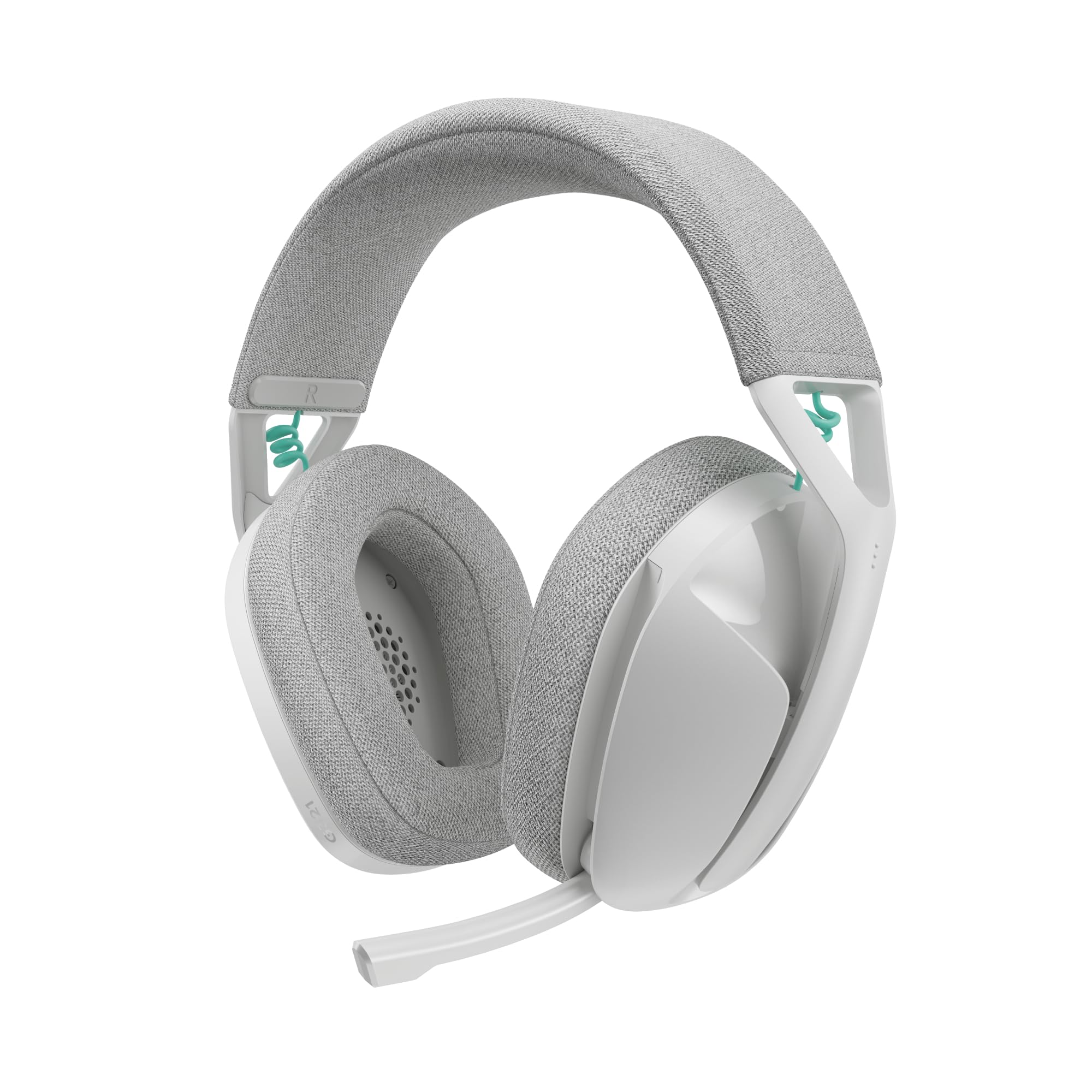 Logitech G G321 Lightspeed kabelloses Bluetooth-Gaming-Headset, dynamischer Komfort und Passform, 16-kHz-Schwingmikrofon, über 20 Std. Akkulaufzeit, PC, PS4, PS5, Nintendo Switch, Mobilgerät – Weiß