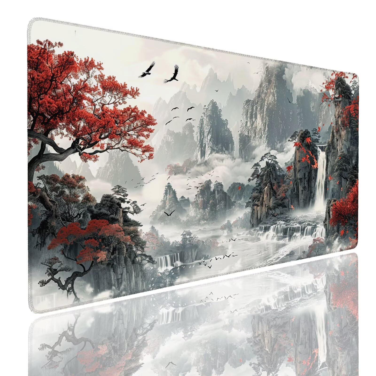 Mauspad XL 1000x400x4mm Wasserdicht Schreibtischunterlage rutschfeste Speed Gaming Mousepad Vintage (16) Groß Desk Mouse Mat Maus Pad, Schreibtisch Unterlage Deko für PC, MacBook, Laptop, Home Office