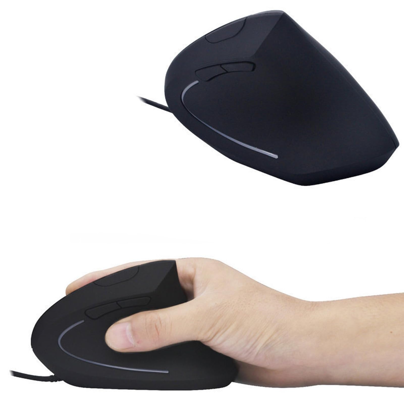 Denash Nicht -Slip -Matte Oberfläche Optisch Verdrahtete Vertikale Maus Vertikales Design Gaming Maus für Männer Frauen Plastik