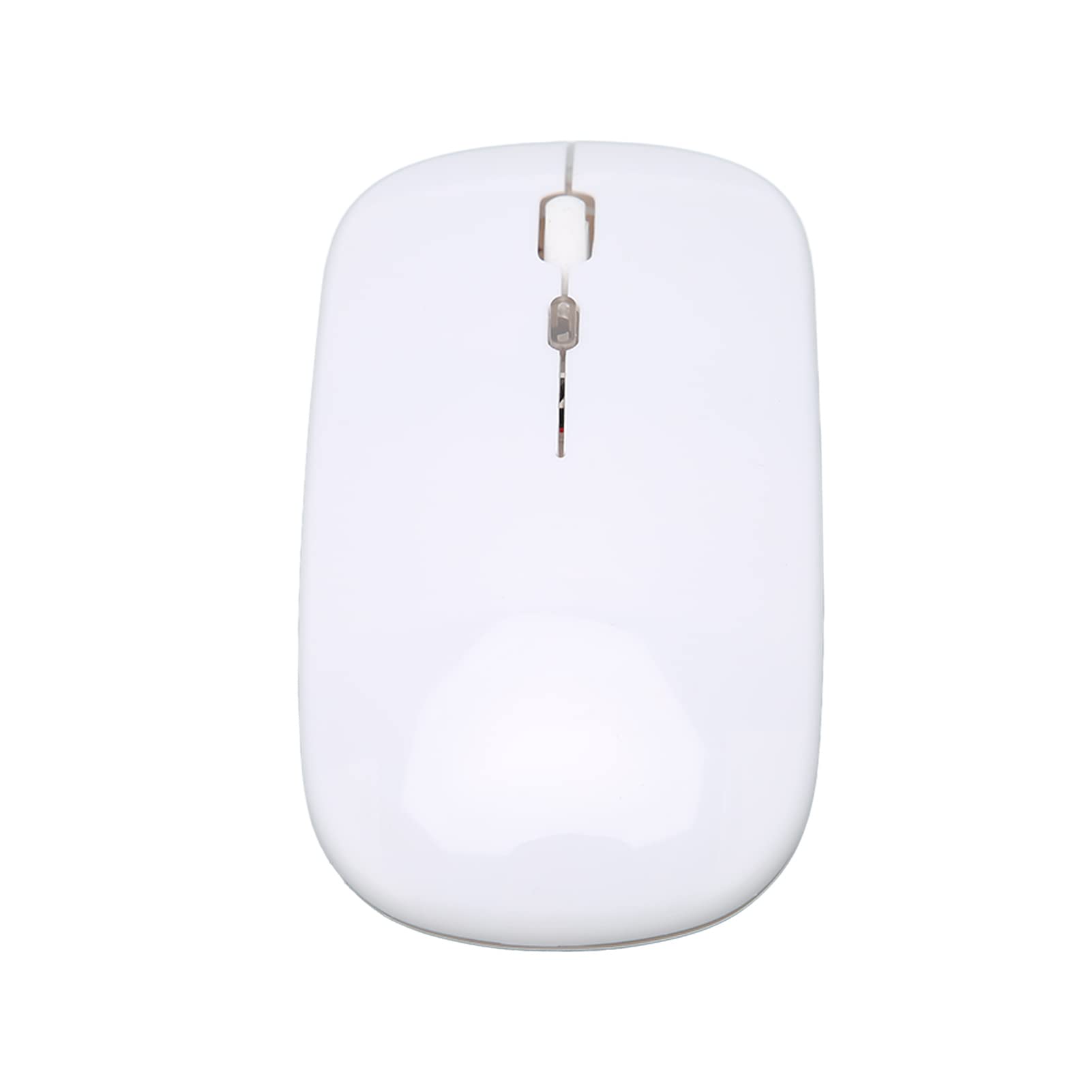 Denash 2.4g Wiederaufladbare Drahtlose Gaming -Maus mit Farb Hintergrundbeleuchtung für Laptop -Computer, ABS Material, Stille Schlüssel, Geeignet für Büroreisen (White)