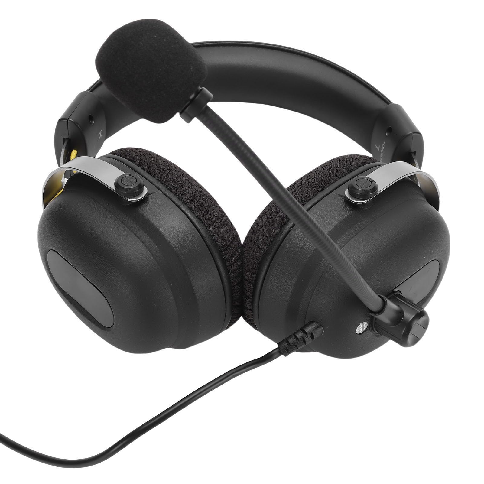 Luqeeg Wired USB Gaming Headset, 7.1 Surround Sound Stereo Subwoofer Gaming Kopfhörer mit Geräuschstündungs Mikrofon, Vielseitige Modi 3D Sound Field Clarity für Computer Laptop