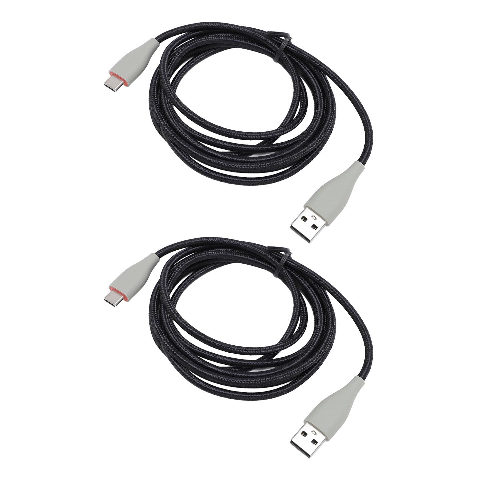 Fabater Gaming-Headset-Kabel, OFC, Geflochten, Nicht Verheddert, mit Kabelgebundenem Headset-Kabel, Ersatzkabel für MMX150 mit 2 Stück 2 M Typ C auf USB für Laptops und PCs