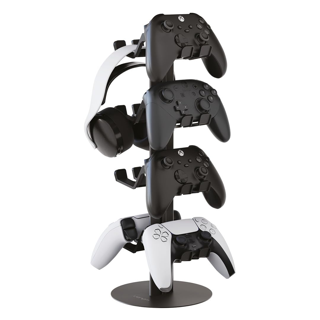 Venom Universeller Headset- & Controller-Ständer | 4-stufig Verstellbarer Metall-Organizer für Controller oder Headsets | Gaming-Ablage für PlayStation, Xbox, Nintendo Switch