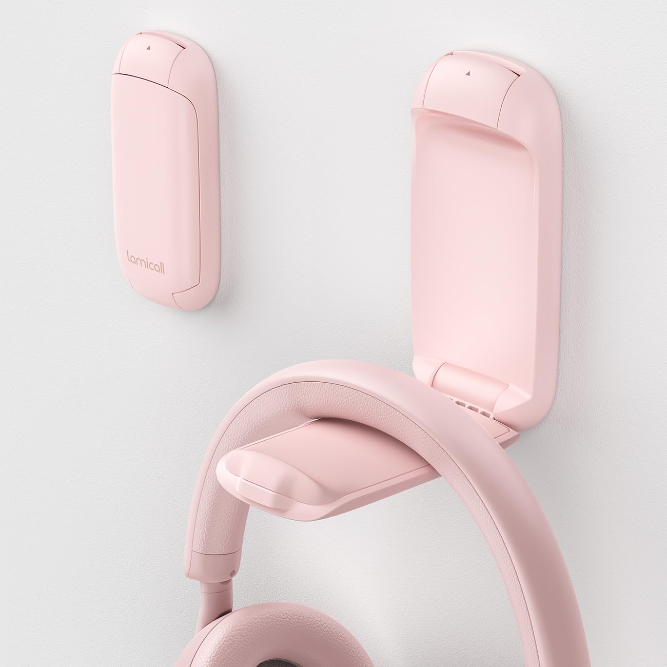 Lamicall Headset Halterung, Kopfhörer Halter - [Faltbar & Klein] Selbstklebender Gaming Headset Ständer für Schreibtisch/Wand, Kopfhörerhalter Headphone Haken Kleben für Airpods Max, Gaming Zubehör