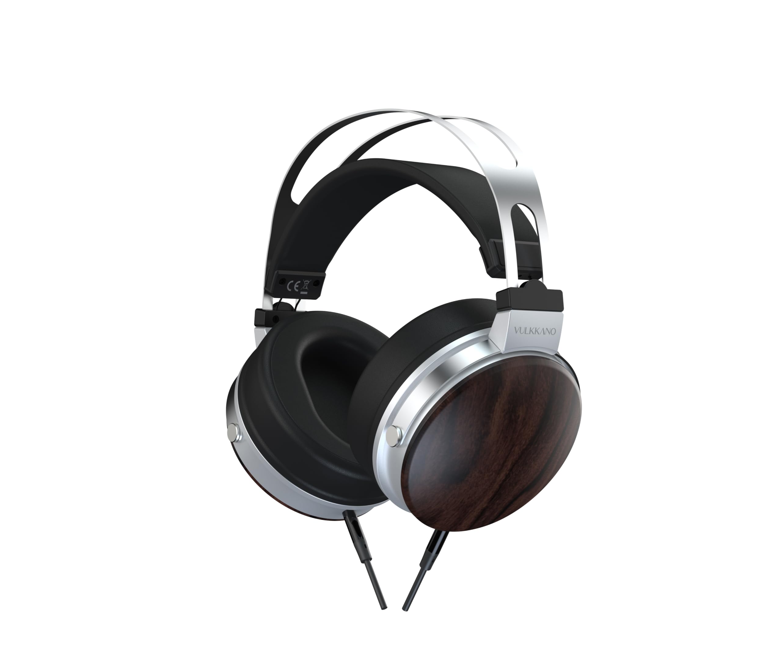 VULKKANO HC20 IRATI Studio-Kopfhörer, professionelle Over-Ear Kopfhörer mit Holzkappen, 50 mm Treiber, ausgewogener Klang mit definiertem Bass, 1,5 m Kabel, 32 Ohm, Frequenzgang 20 Hz - 20 kHz